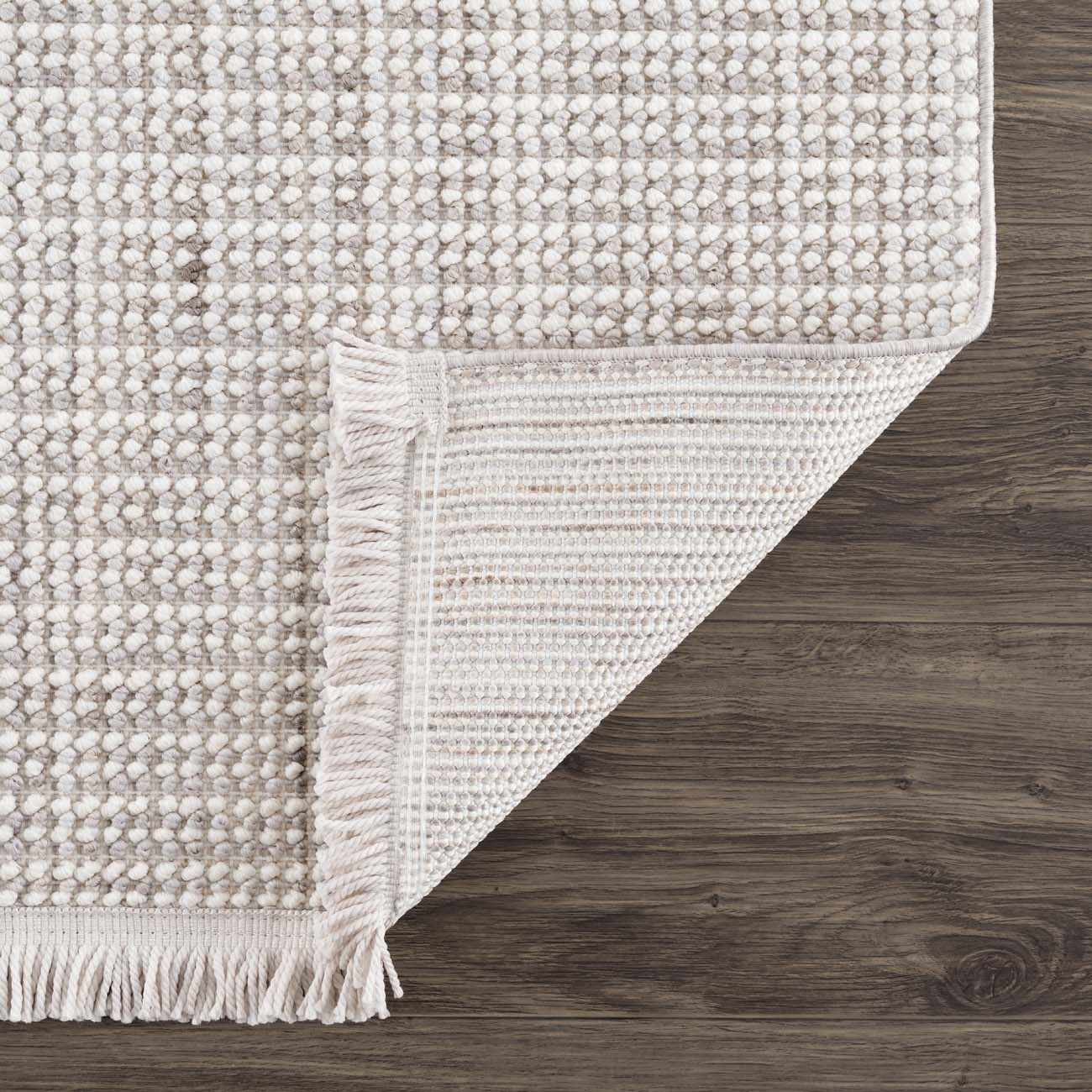 Gala Cream Area Rug  Transitional Style  Low Pile Polyester