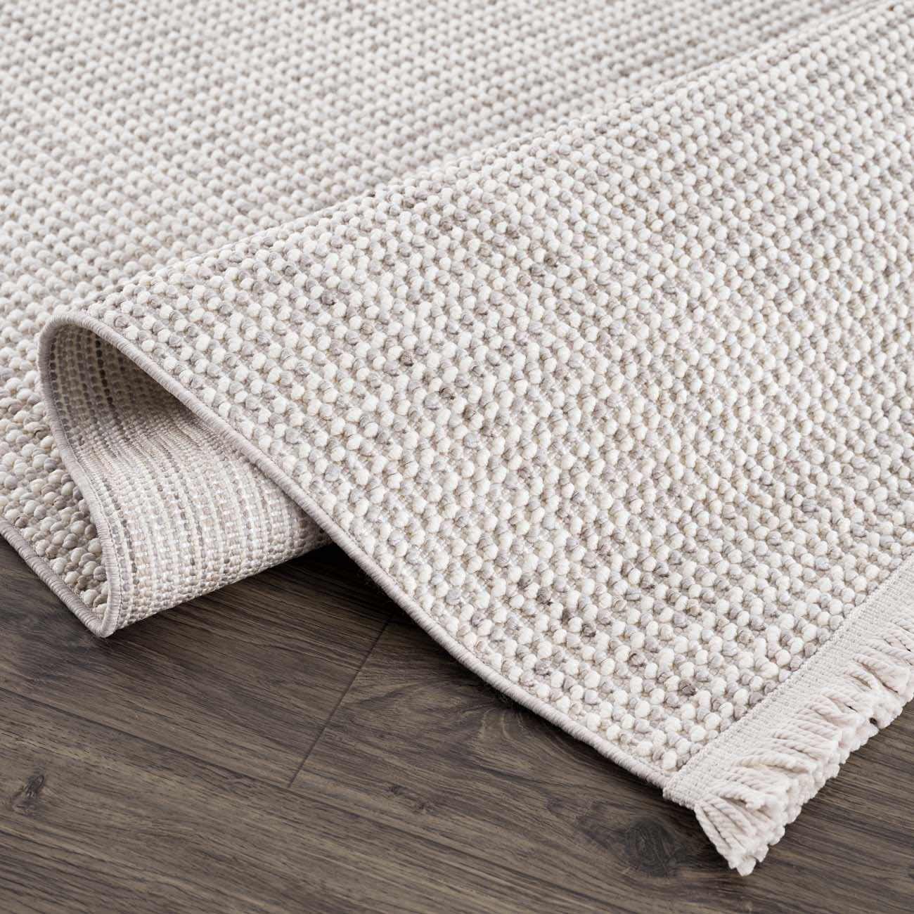 Gala Cream Area Rug  Transitional Style  Low Pile Polyester