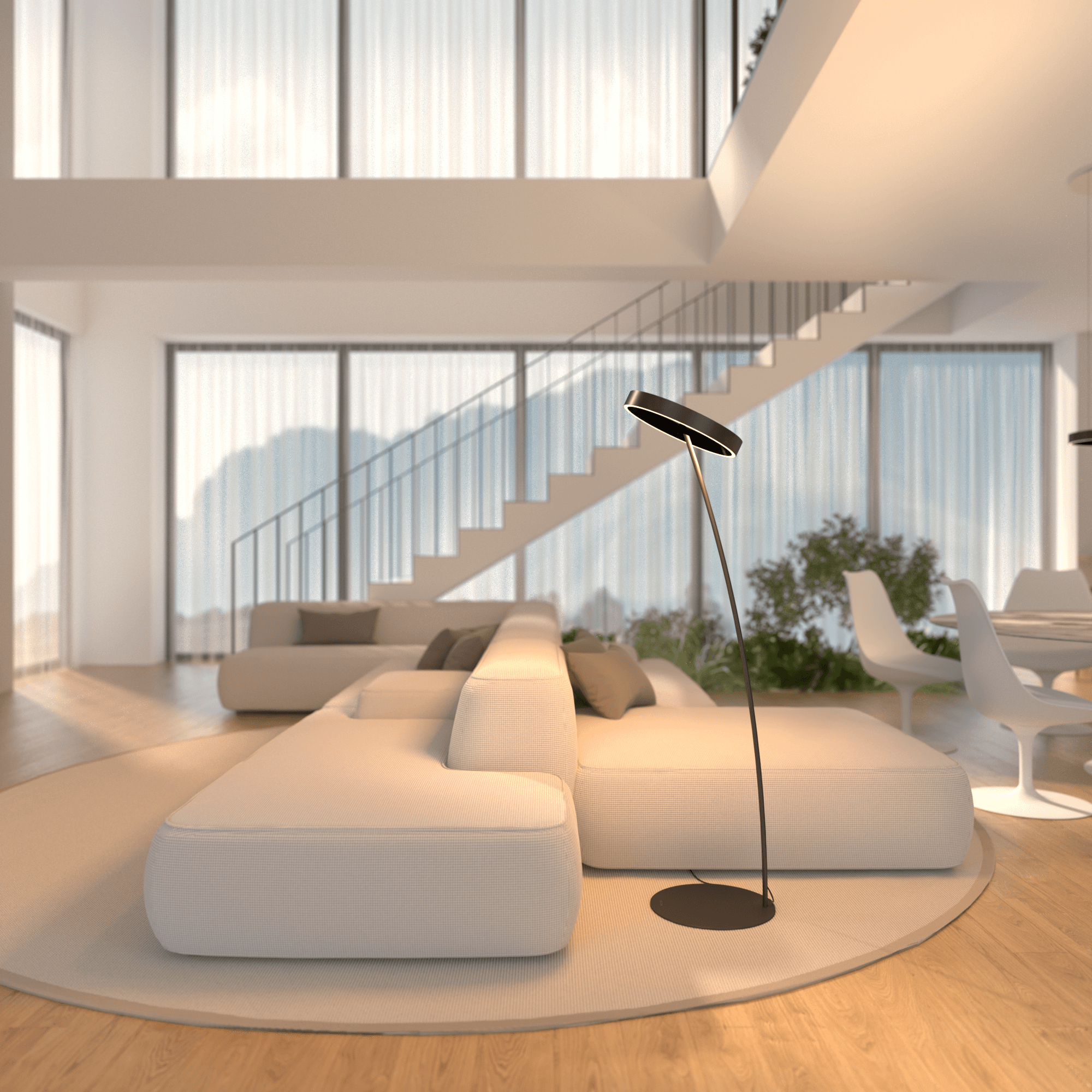Sola LED Floor Lamp | Stepless Dimming, Adjustable Colour Temperature