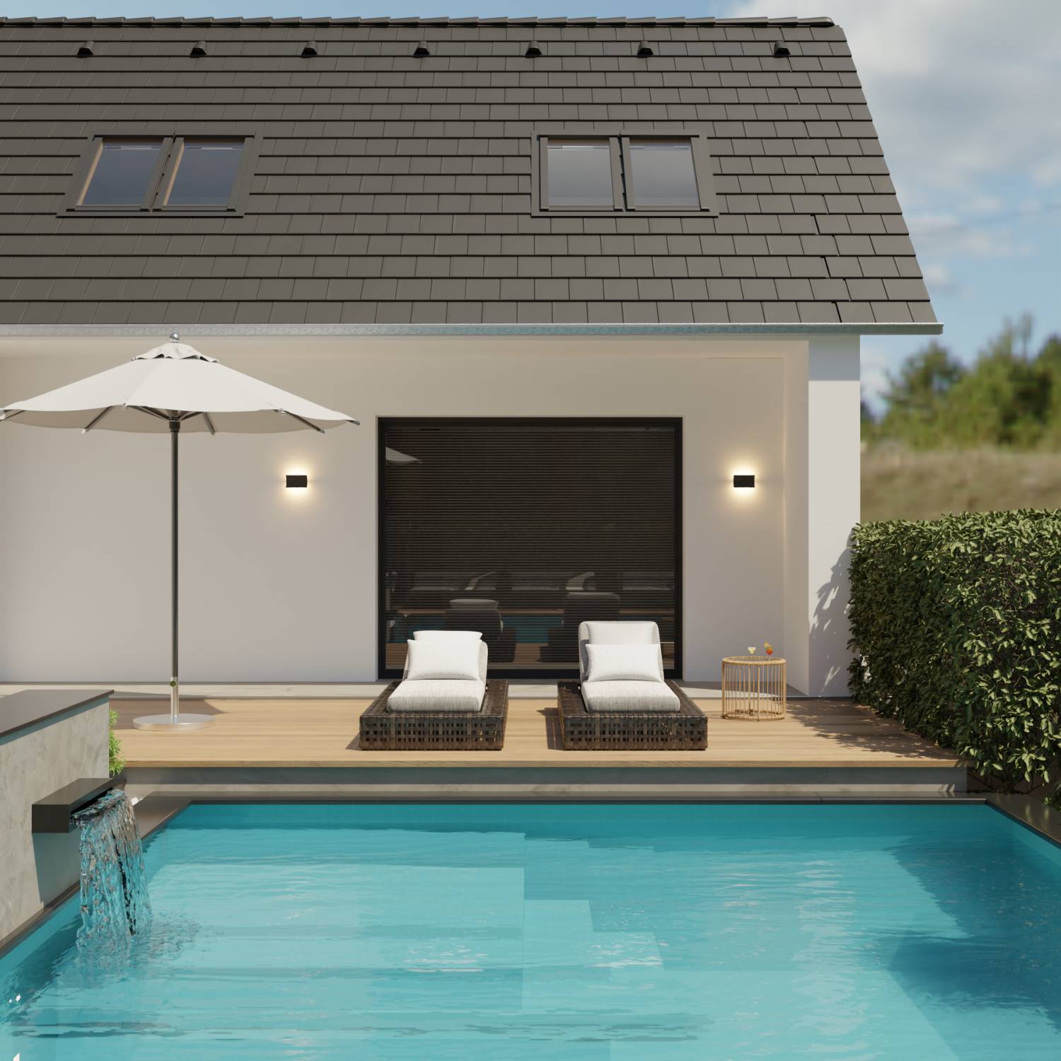Alera Wall Light | Warm 2700K, IP54 Weatherproof
