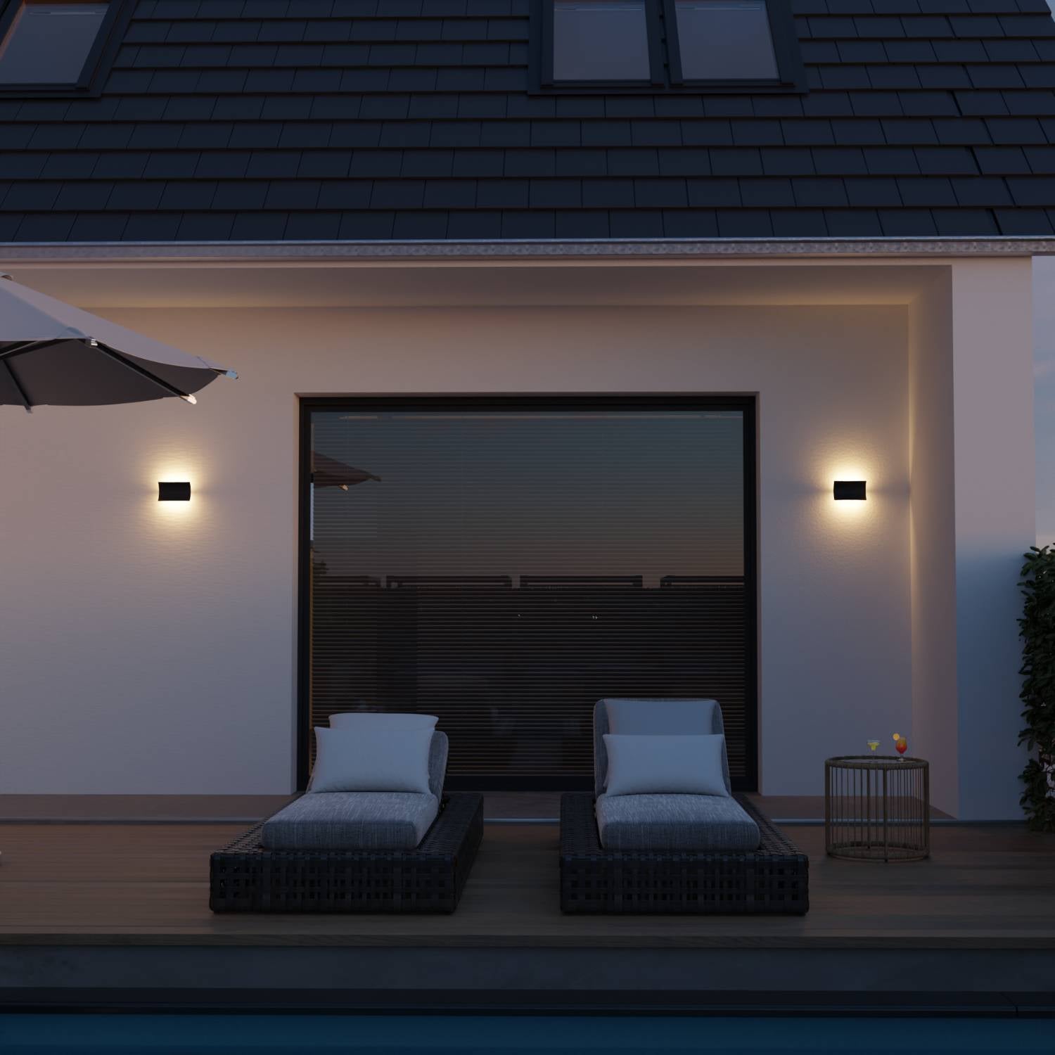 Alera Wall Light | Warm 2700K, IP54 Weatherproof