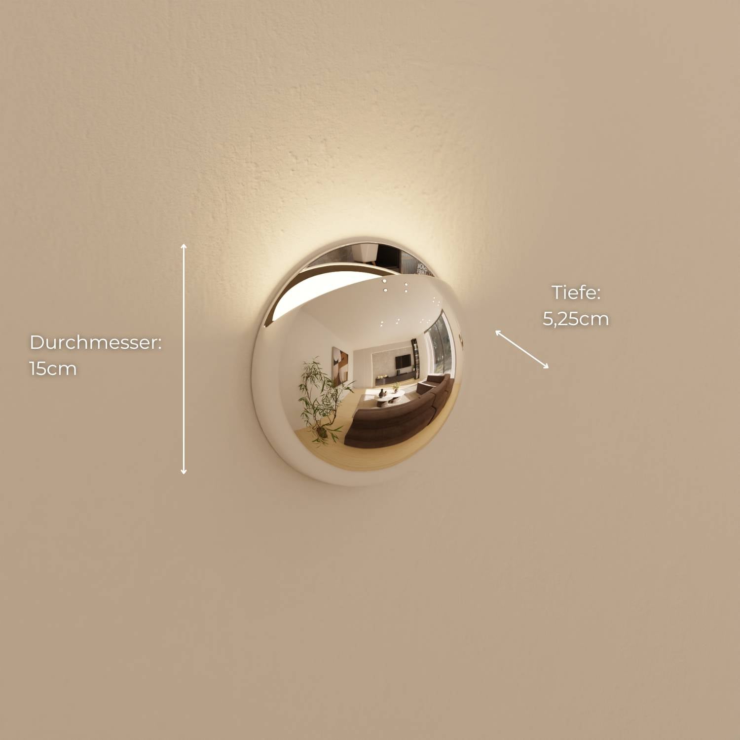 Pelo Wall Light | Modern Chrome Finish, IP65 Weatherproof