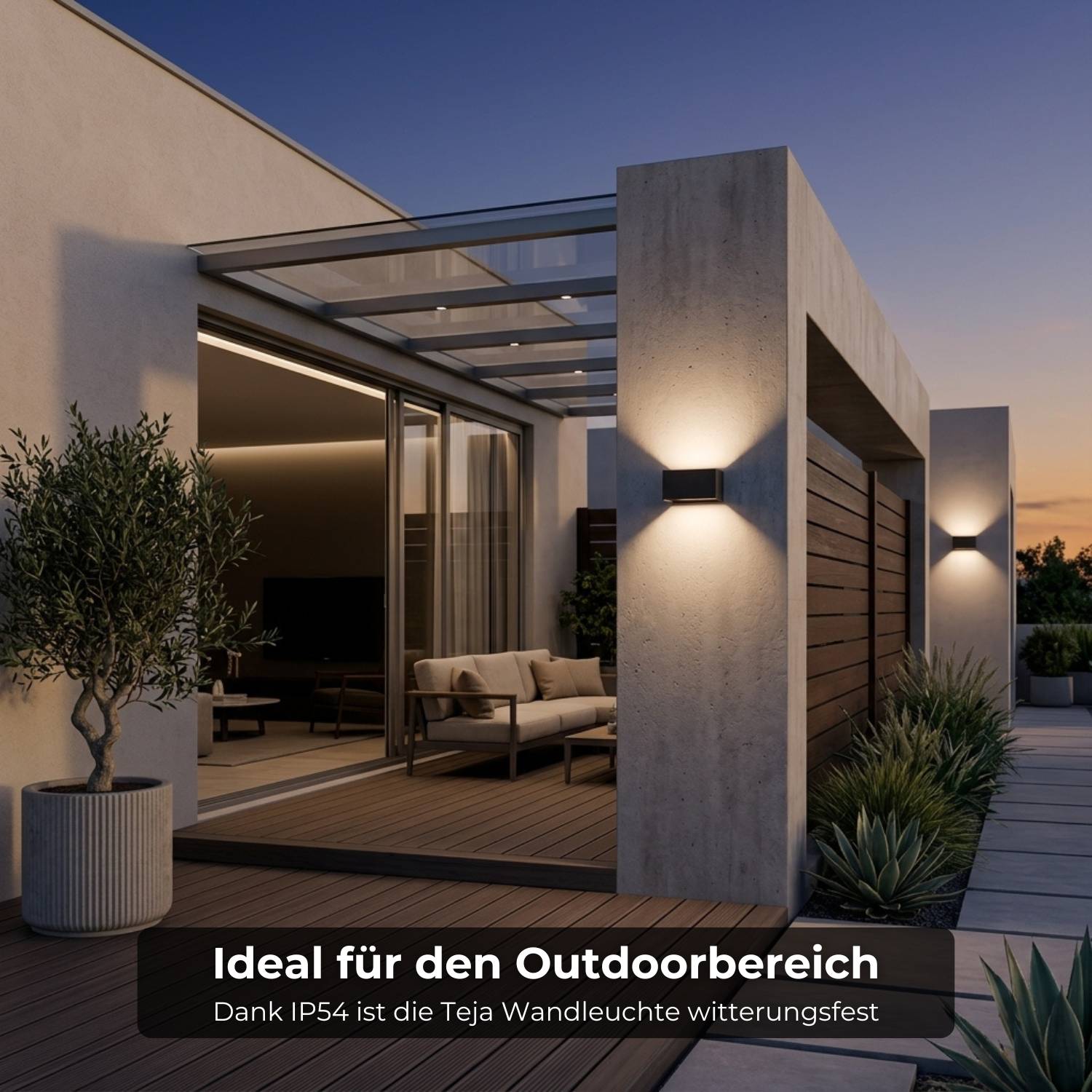 Tera Wall Light | Adjustable Beam, IP54 Rated
