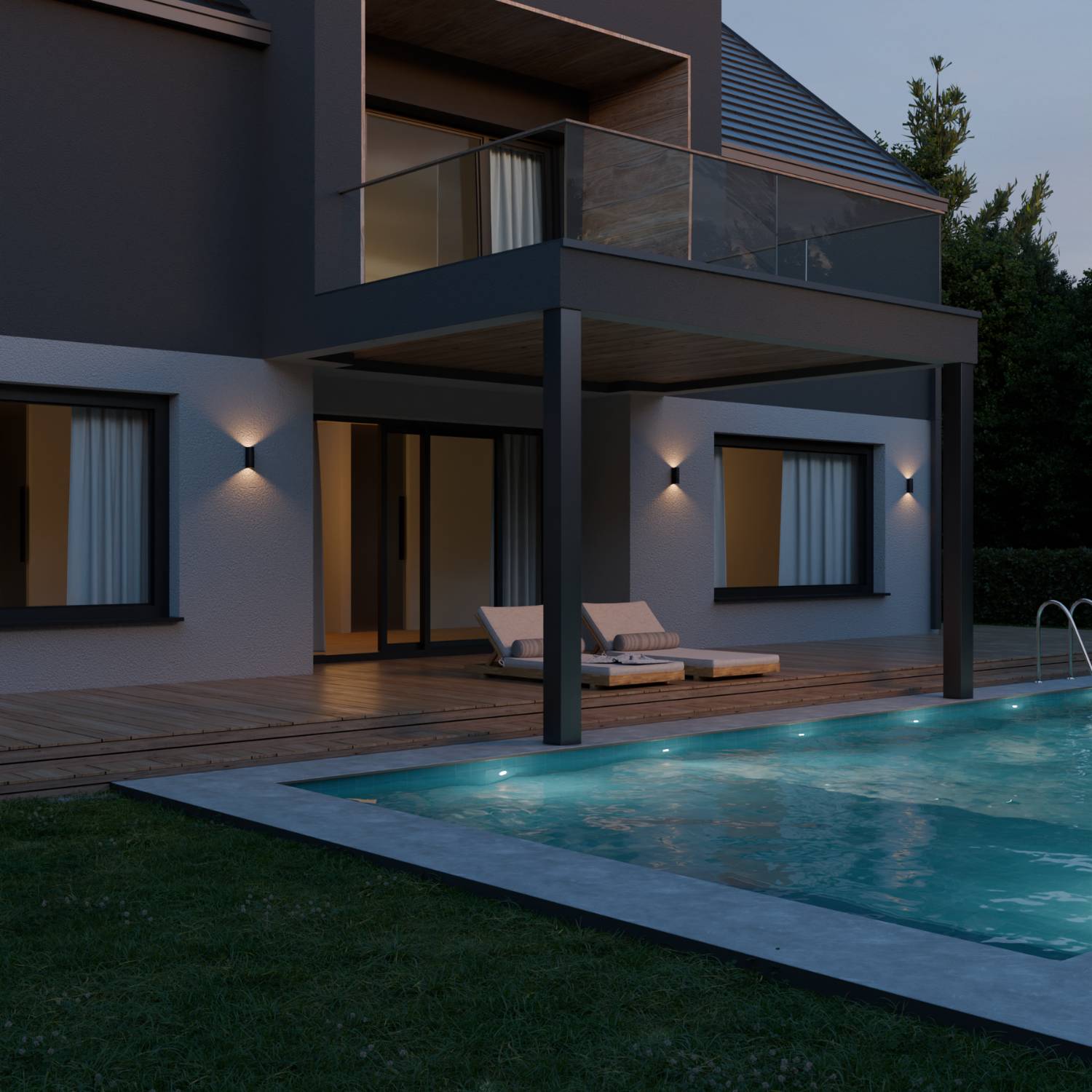 Sierra Wall Light | 2700K Warm White, IP54 Rated