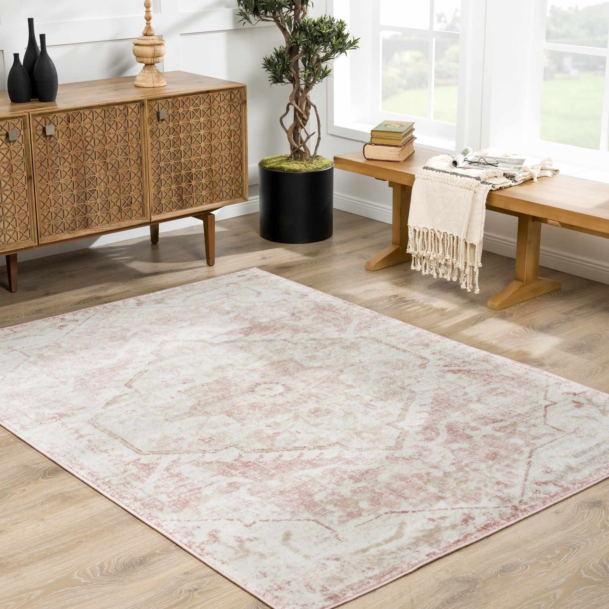 Luna Area Rug  Medium Pile, Machine Woven, Traditional Style
