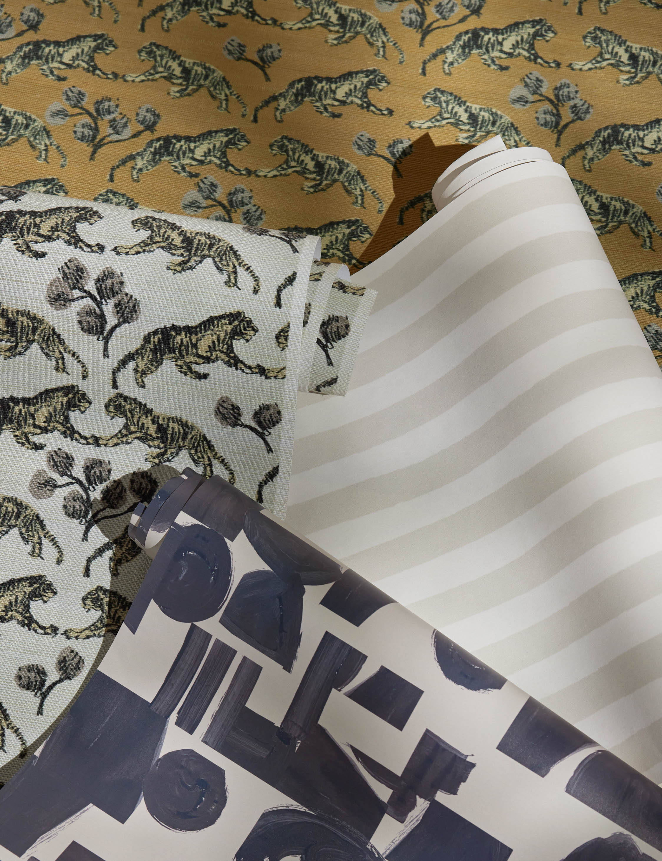 Bela Painterly Stripe Wallpaper | Organic-Inspired Design