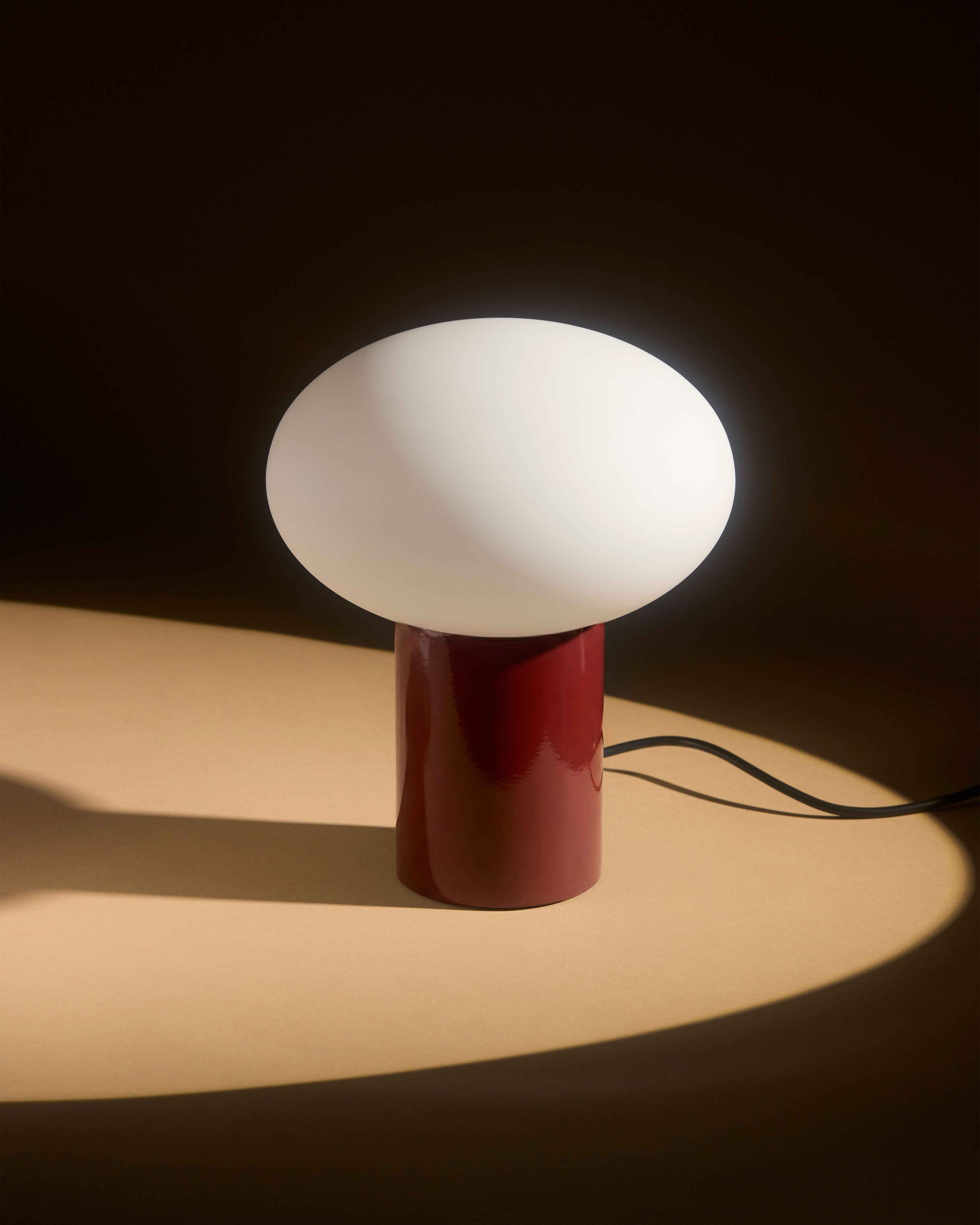 Ivy Glow Table Lamp | Frosted Oval Globe, USB-C Port