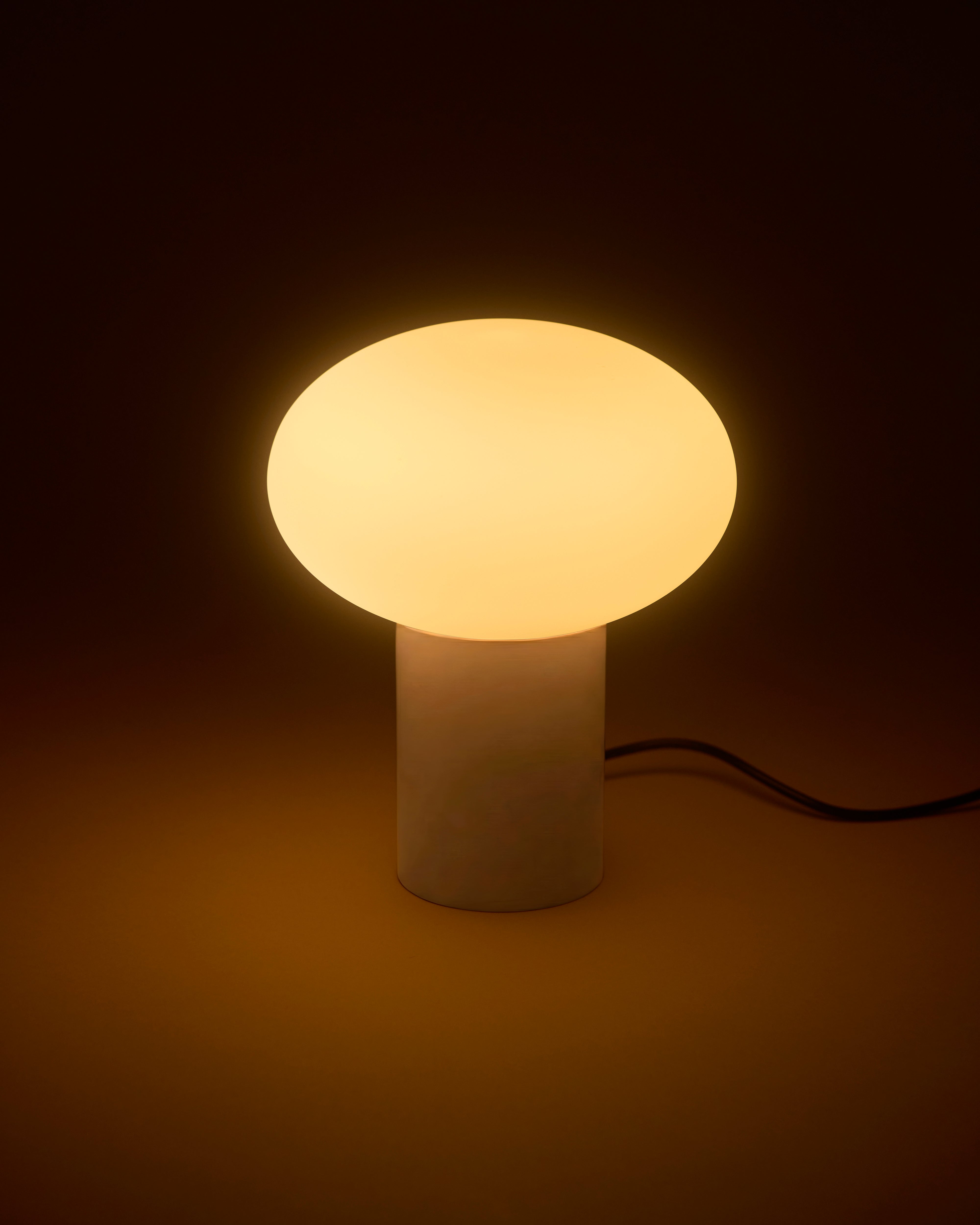 Ivy Glow Table Lamp | Frosted Oval Globe, USB-C Port