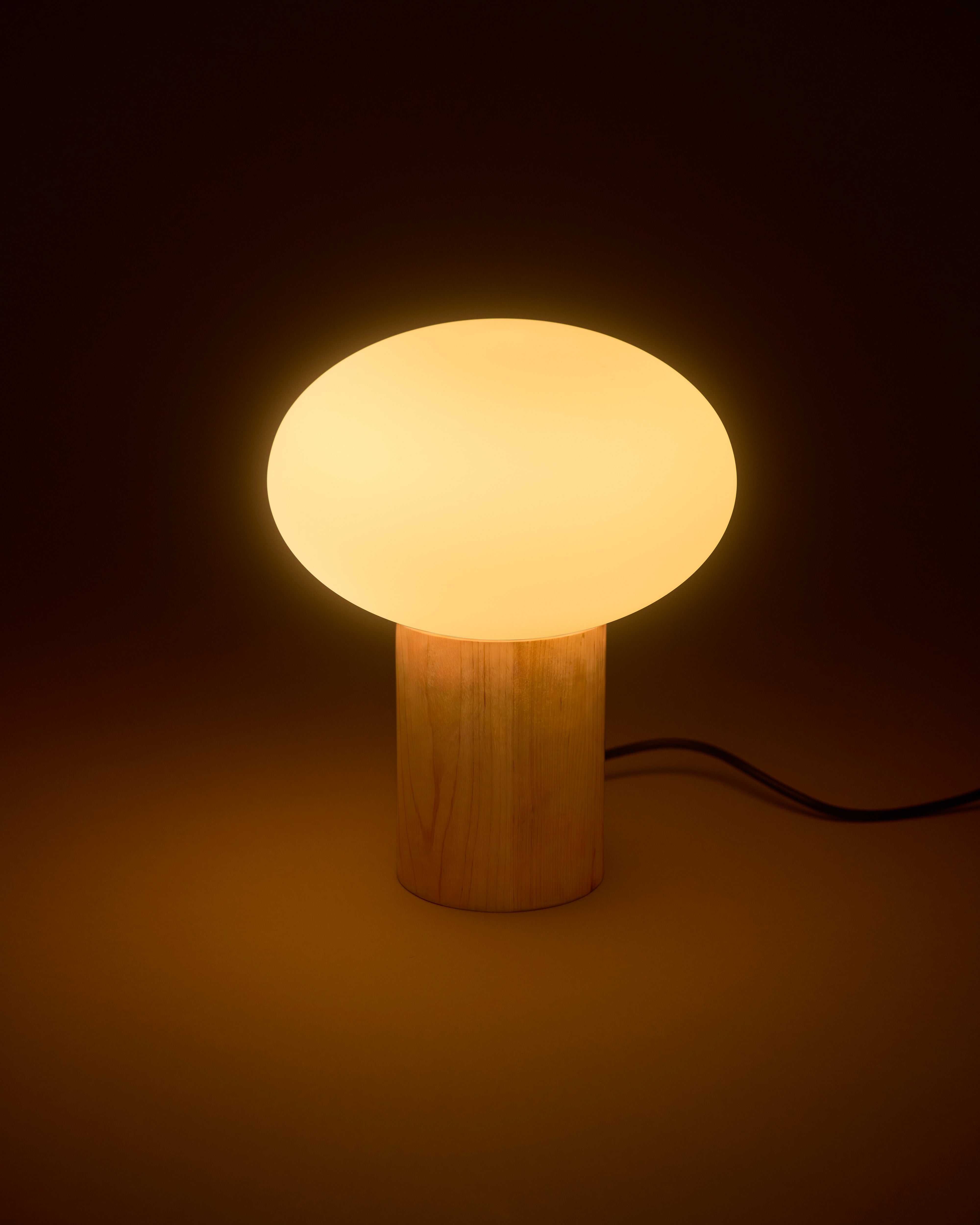 Ivy Glow Table Lamp | Frosted Oval Globe, USB-C Port