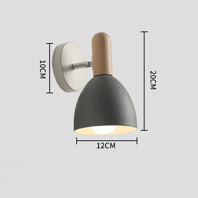 Bello Nordic Wall Lamp | Adjustable 360° Light, Natural Wood Design