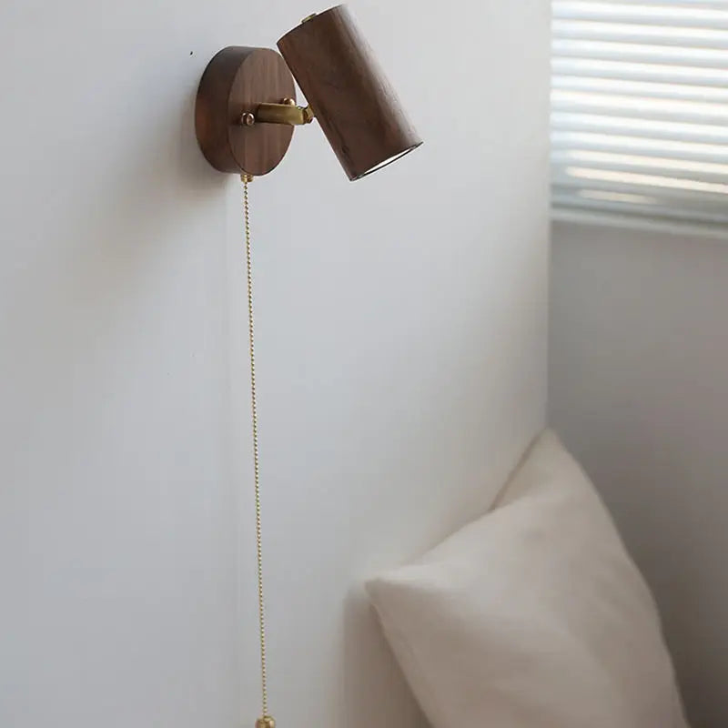 Bello Wall Lamp | Adjustable Spotlight, Solid Walnut & Brass