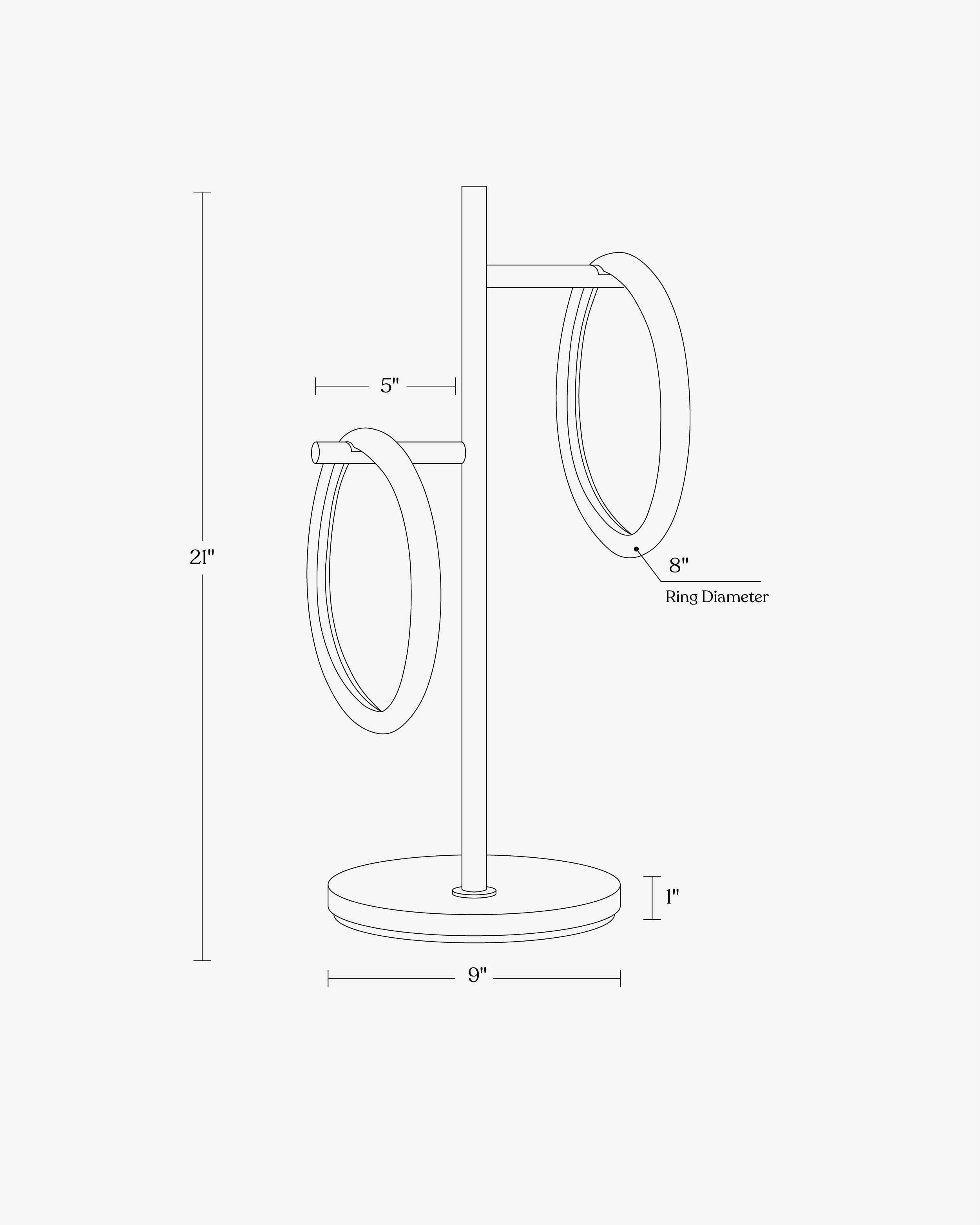 Bela RGB Table Lamp | Detachable Rings, Matte Black Finish