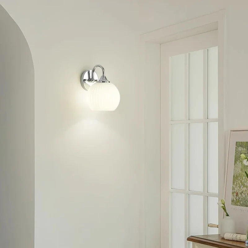 Brevio Wall Lamp | Chrome Finish, Soft Ambient Lighting