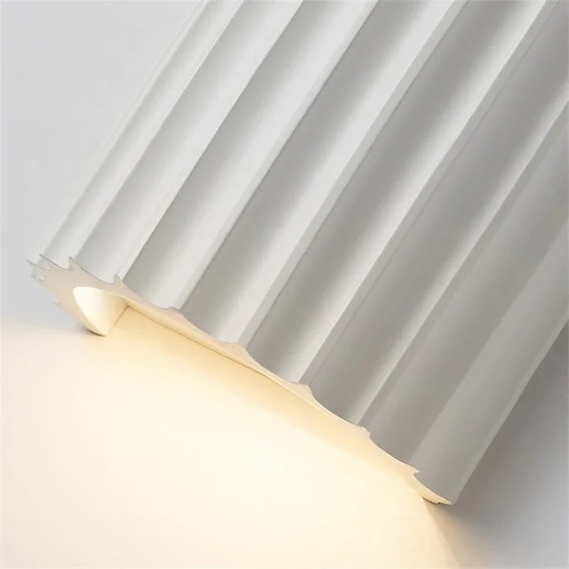 Belo Resin Wall Lamp | Ribbed Design, Soft Ambient Lighting