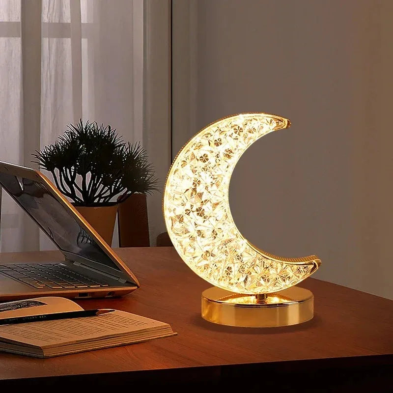 Blyss 3D Crystal LED Night Light | Touch Dimming, Rechargeable