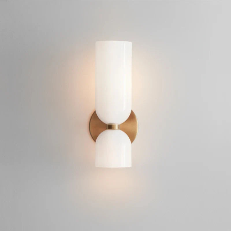 Bela Glass Wall Lamp | Smoked Tube Design, Up & Down Lighting