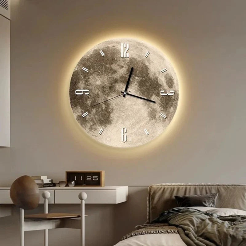 Luna LED Wall Clock | Ambient Glow, Silent Quartz Movement
