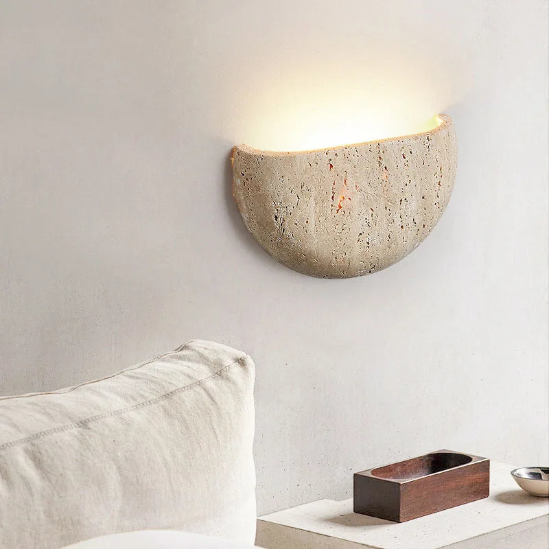 Bento LED Wandlamp | Travertin, Inclusief G9 LED-lamp