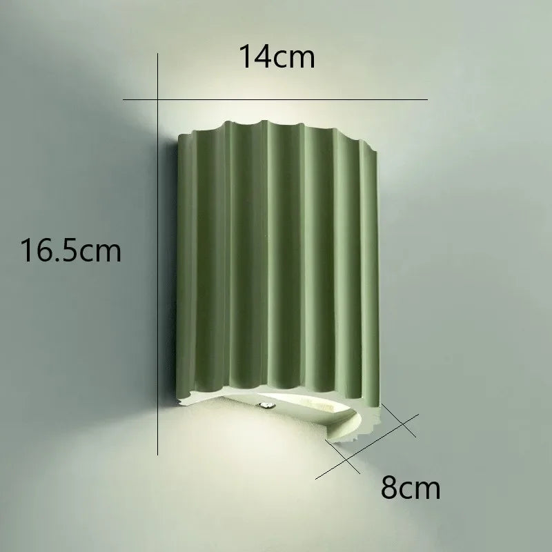 Belo Resin Wall Lamp | Ribbed Design, Soft Ambient Lighting