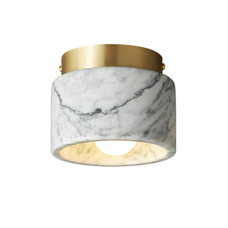 Bello Ceiling Light | Genuine Marble & Brushed Metal Finish