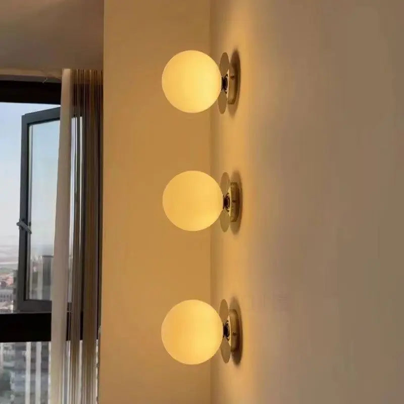 Bello Globe Wall Lamp | Minimalist Opal Glass Design