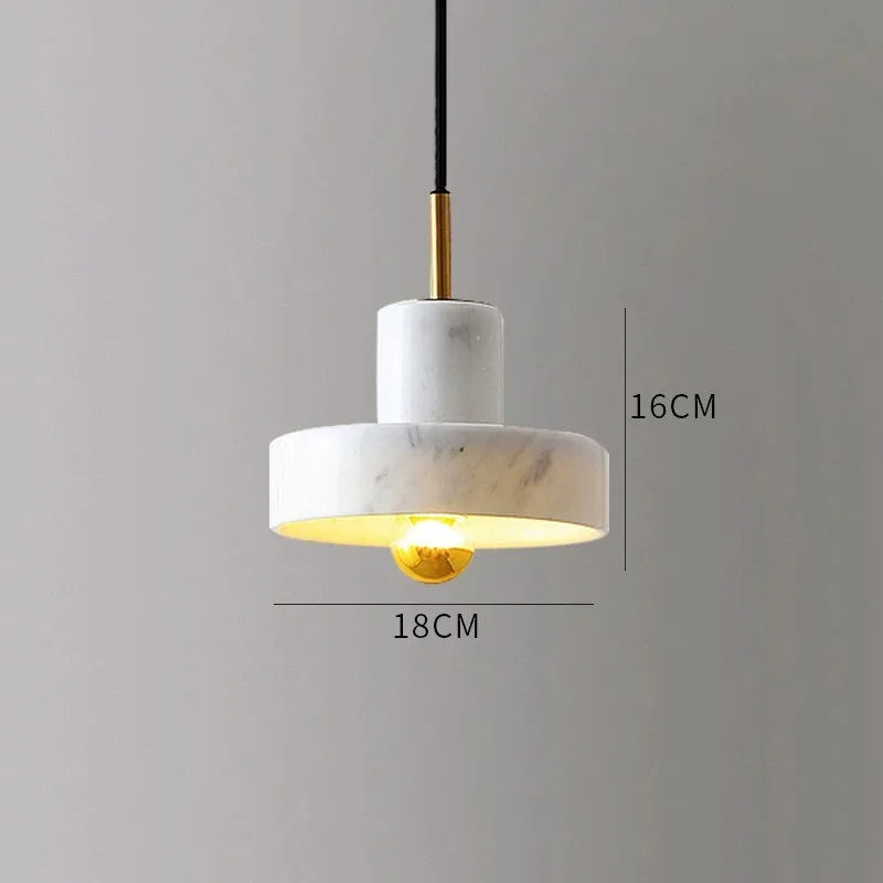 Bela Pendant Lamp | Natural Marble, Sculptural Postmodern Design