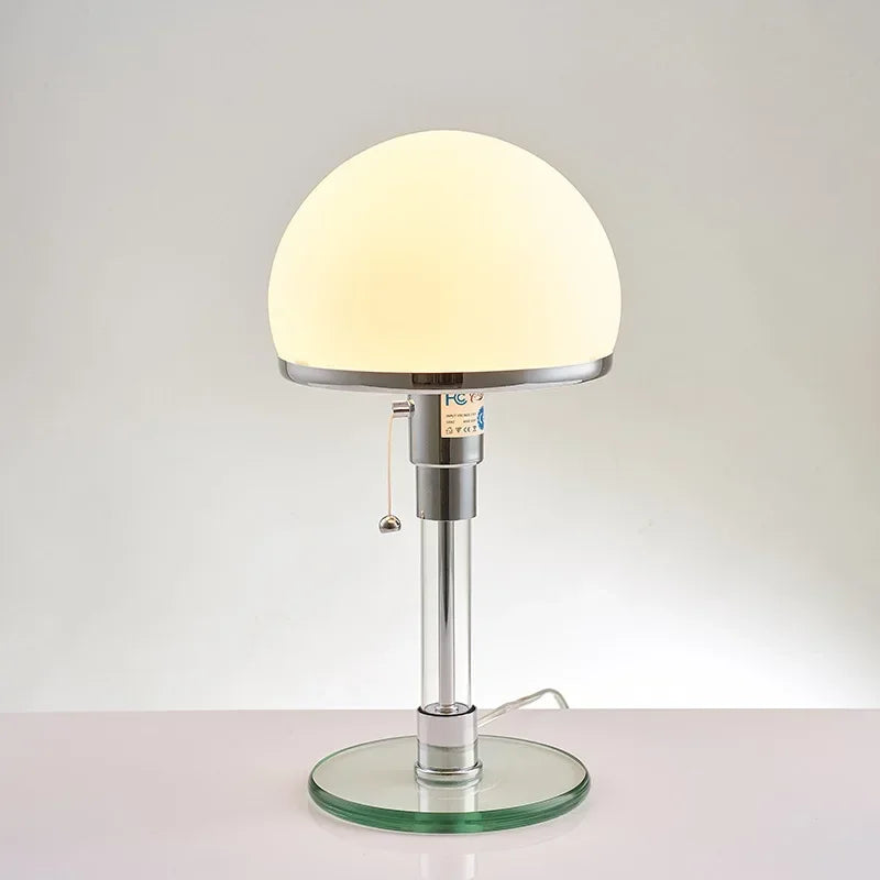 Bela Table Lamp | Frosted Glass Shade, Chrome Base