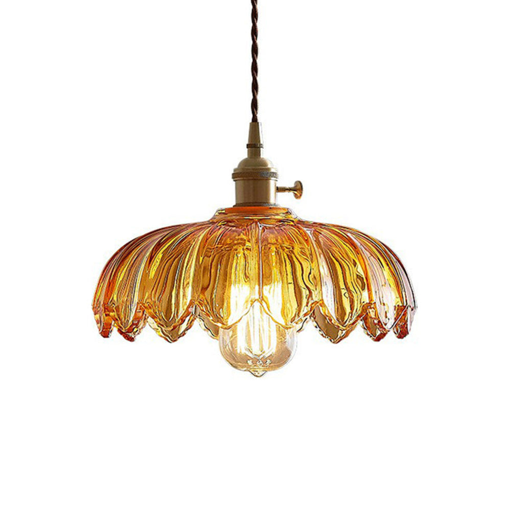 Bela Pendant Light | Floral Glass Design, E27 Fitting