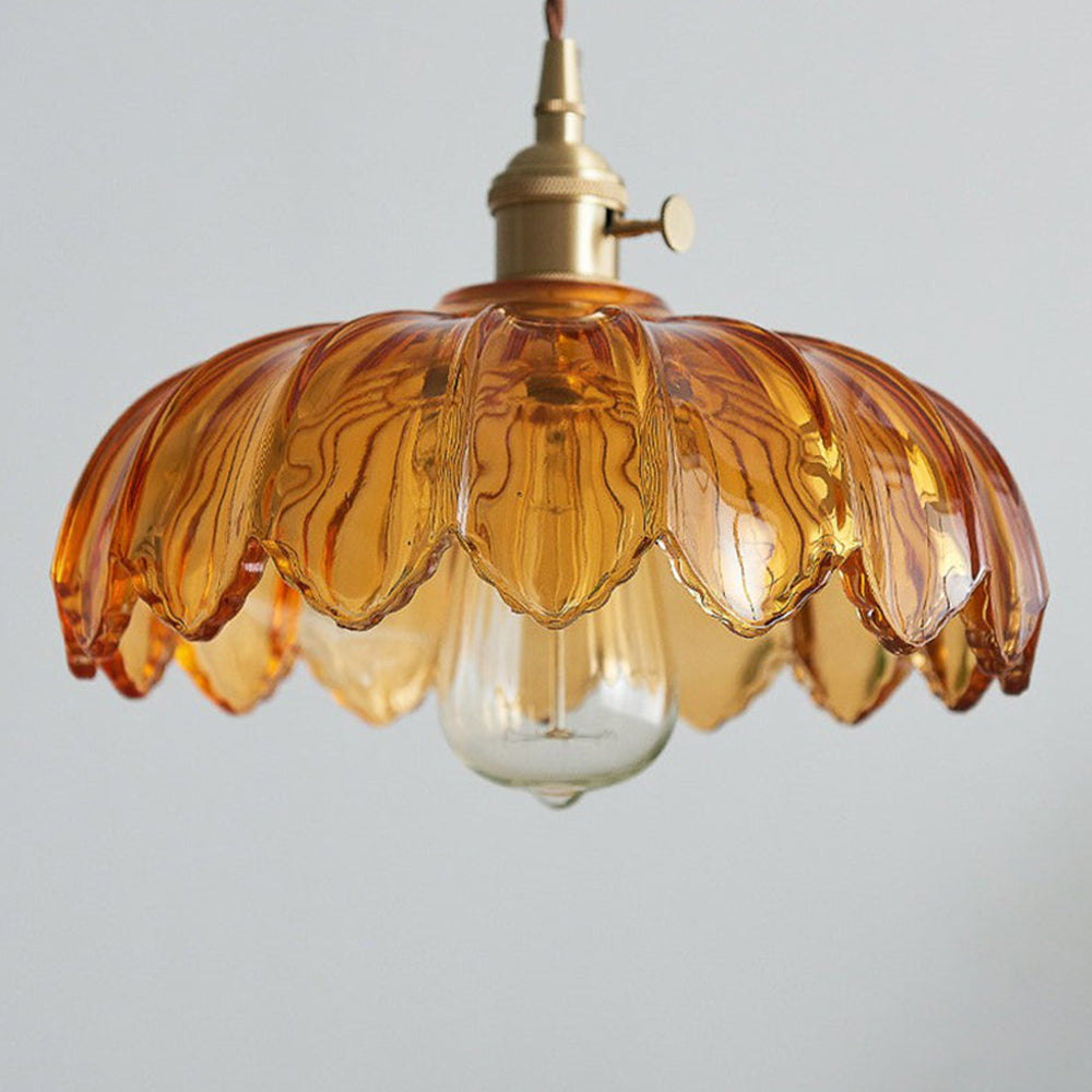 Bela Pendant Light | Floral Glass Design, E27 Fitting