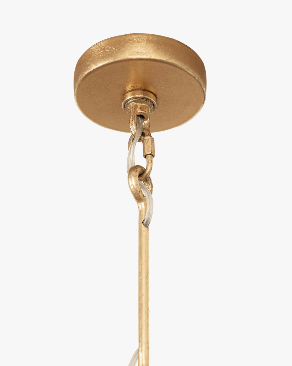 Sienna Pendant Light  Gold Leafed Iron & Leather