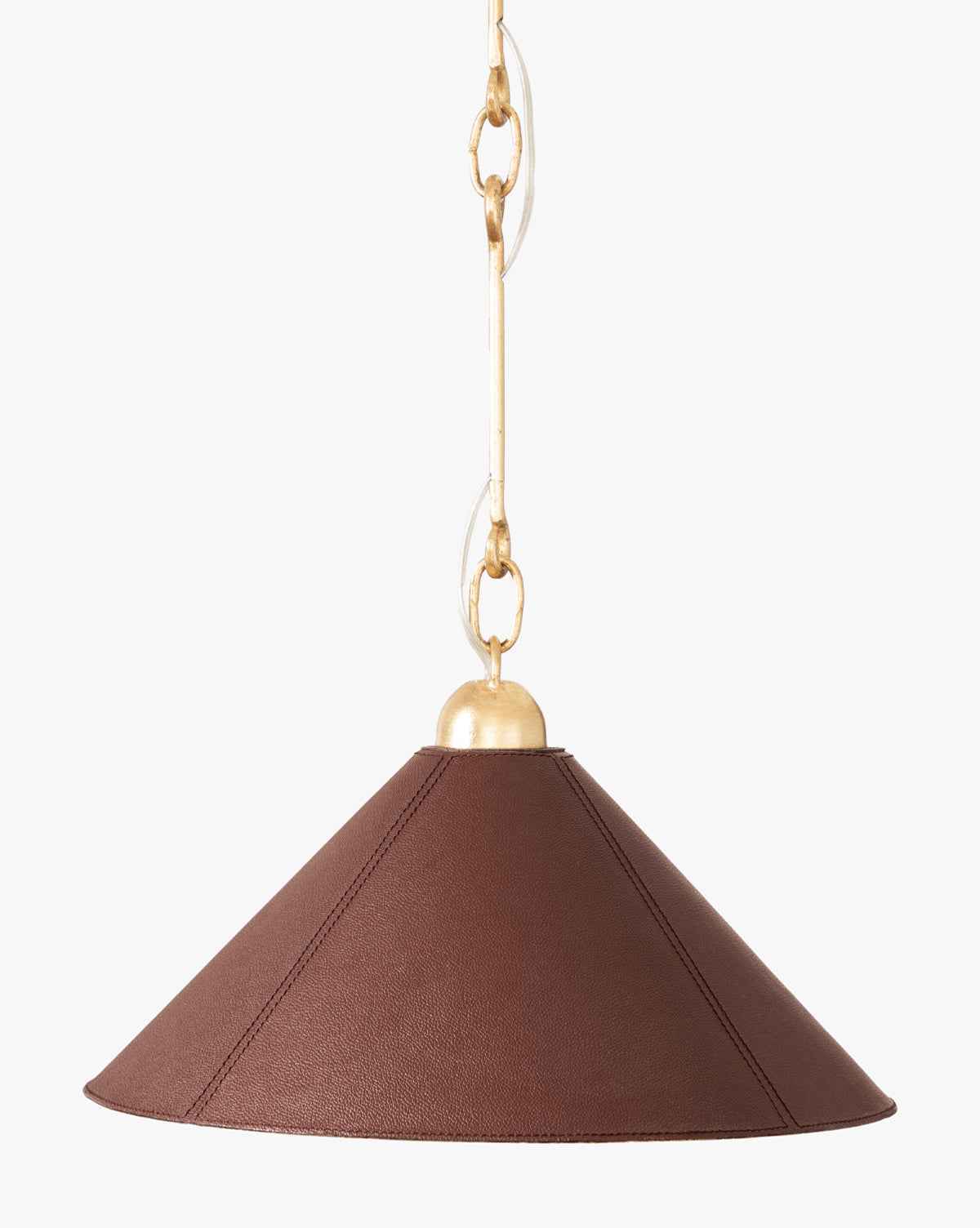 Sienna Pendant Light  Gold Leafed Iron & Leather