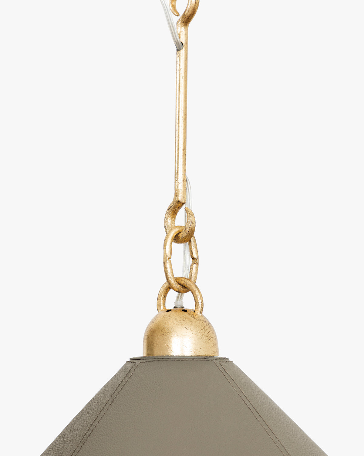 Sienna Pendant Light  Gold Leafed Iron & Leather