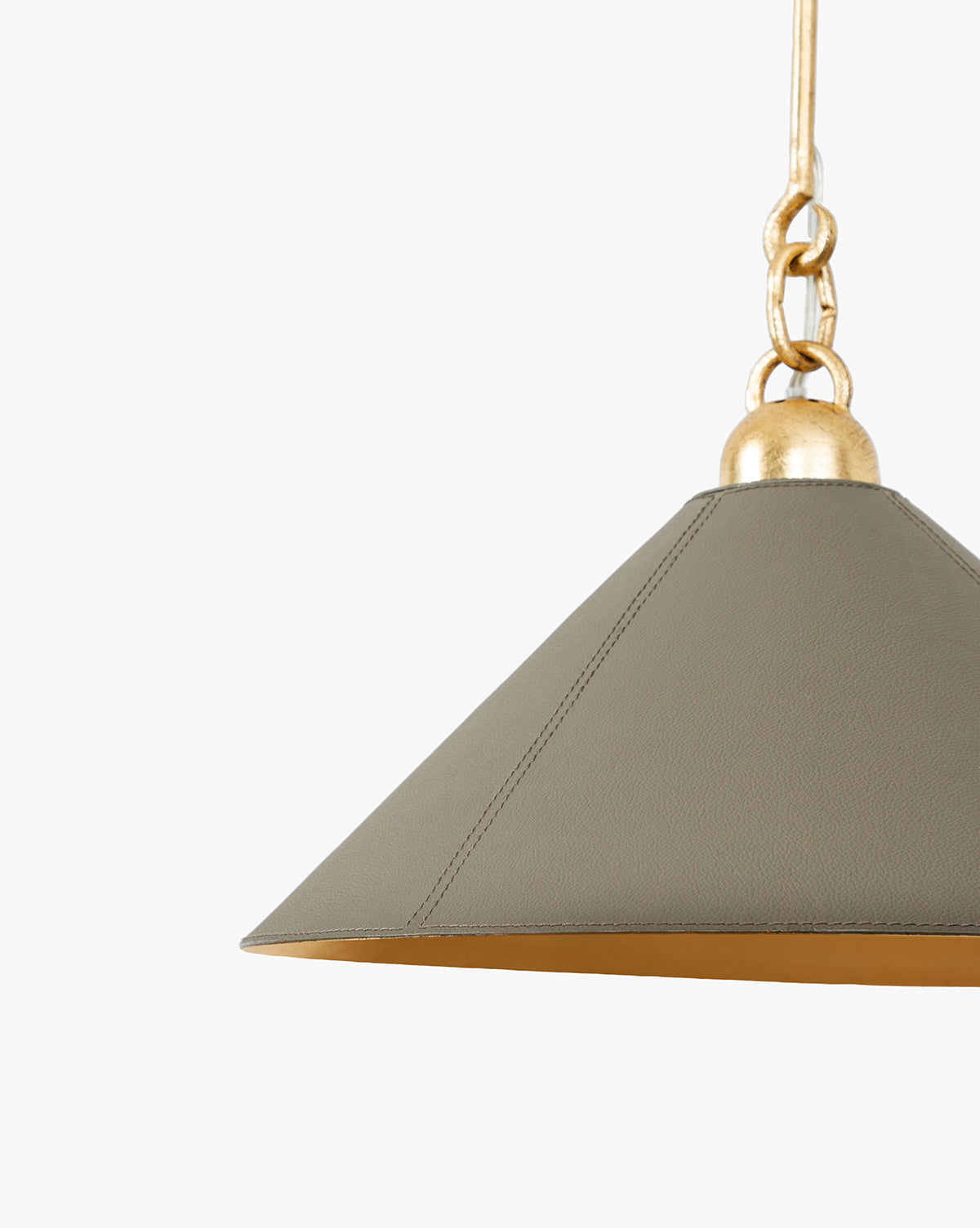 Sienna Pendant Light  Gold Leafed Iron & Leather