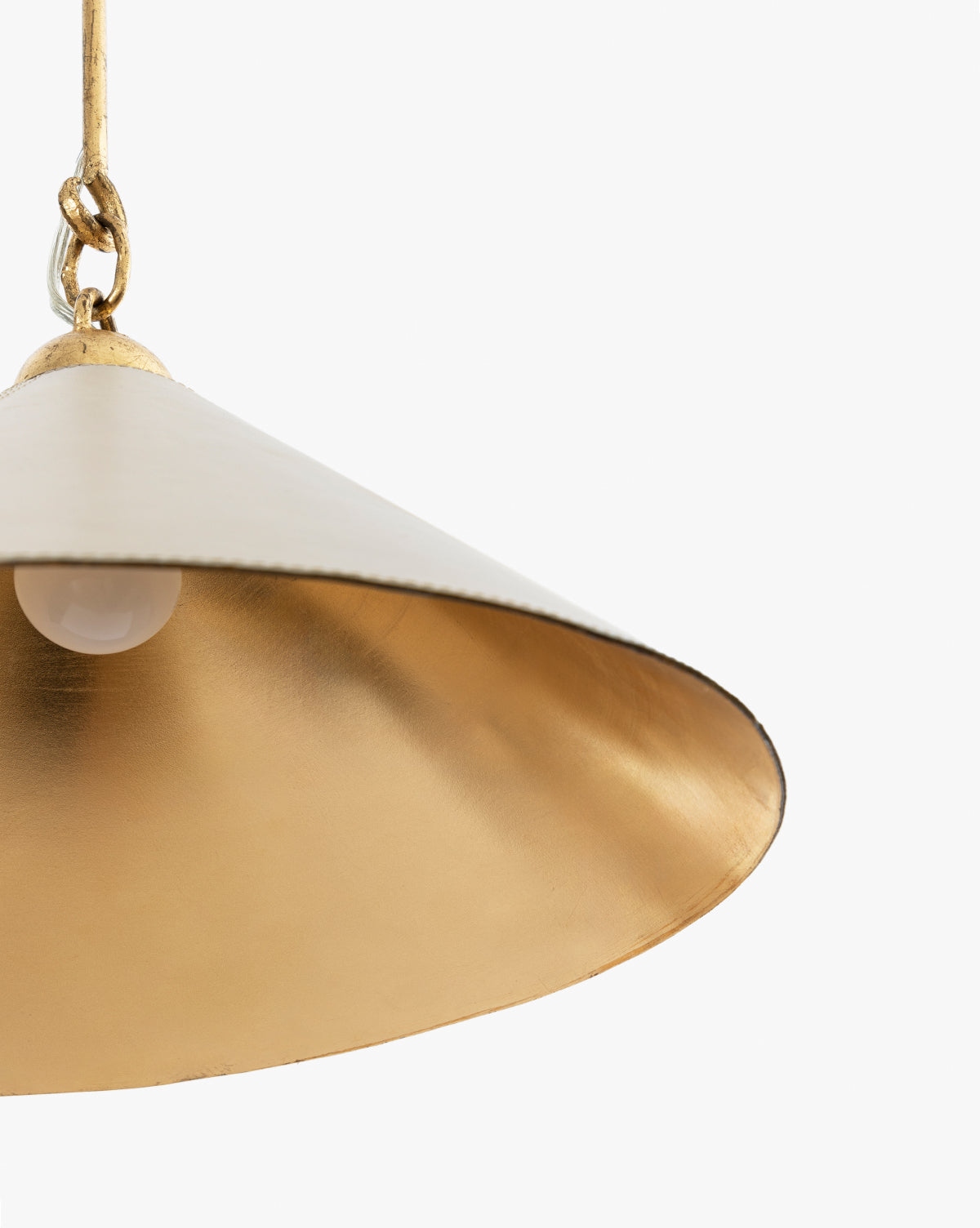 Sienna Pendant Light  Gold Leafed Iron & Leather