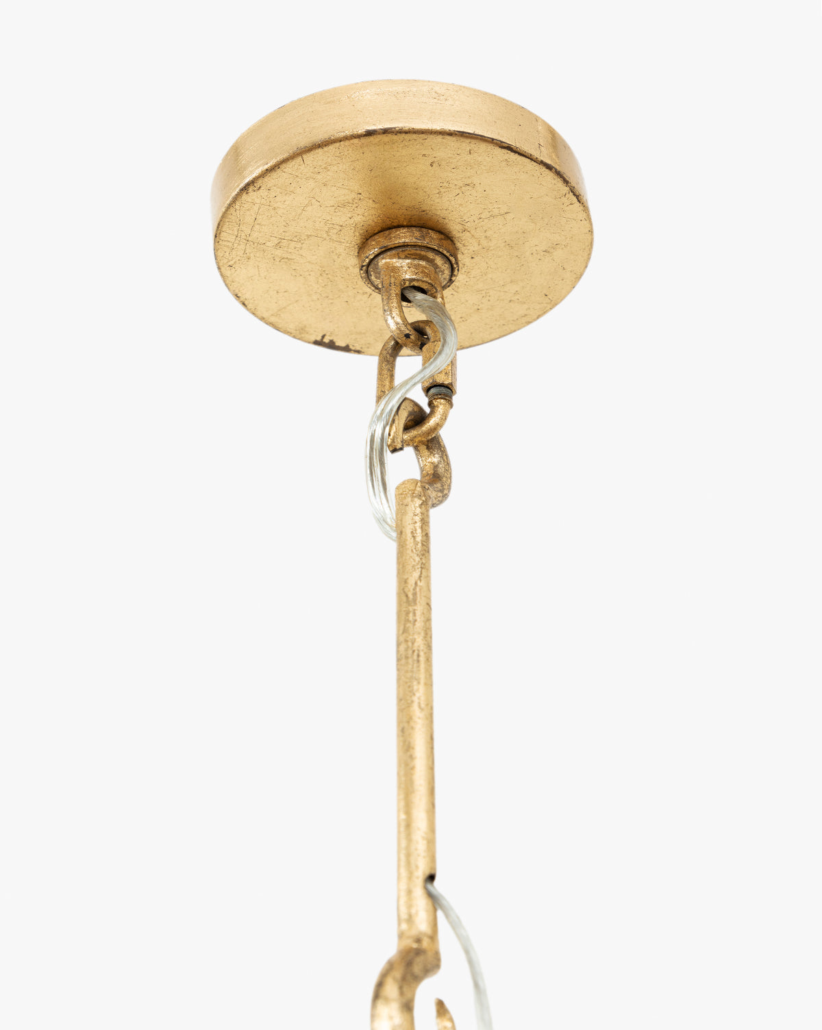 Sienna Pendant Light  Gold Leafed Iron & Leather