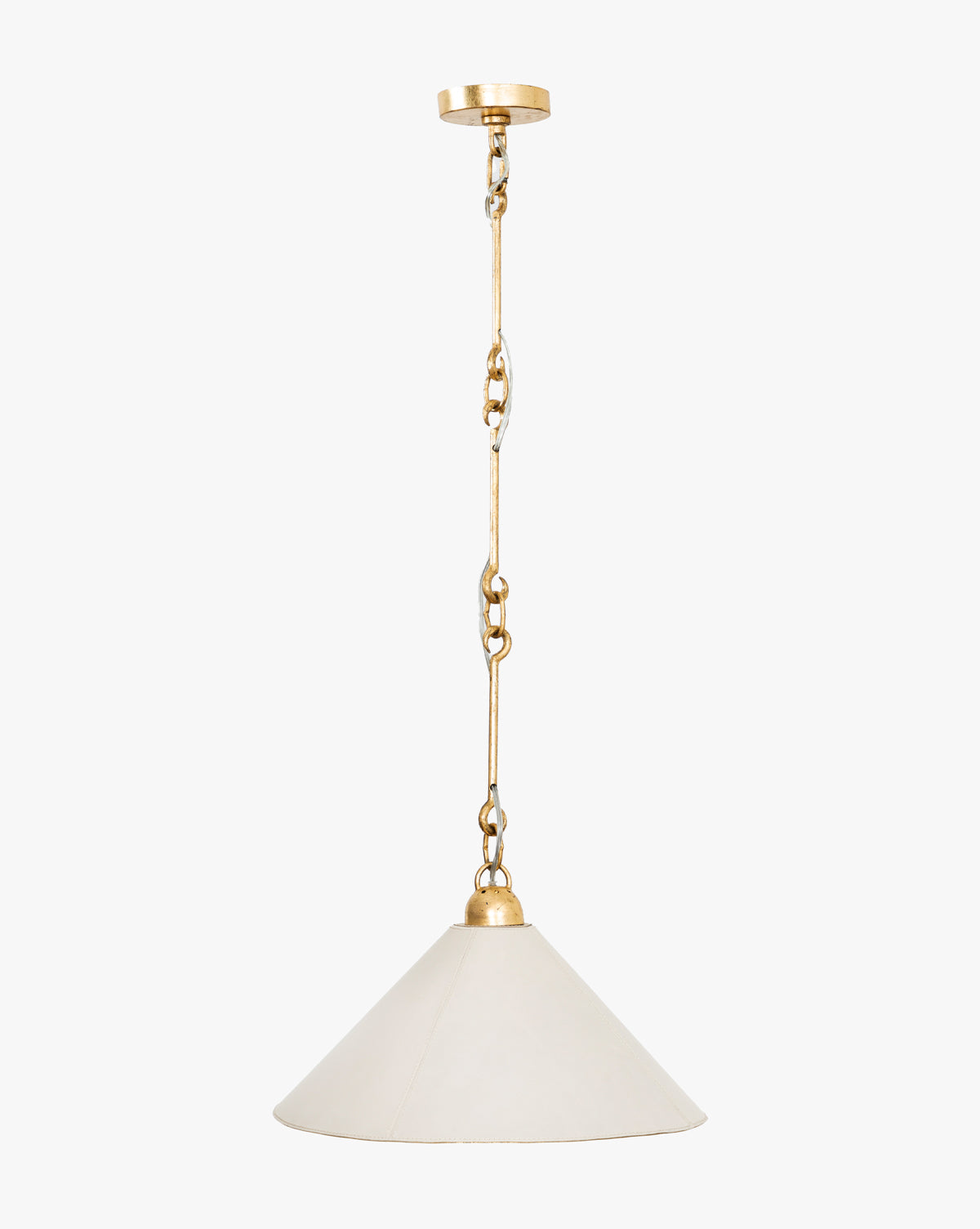 Sienna Pendant Light  Gold Leafed Iron & Leather
