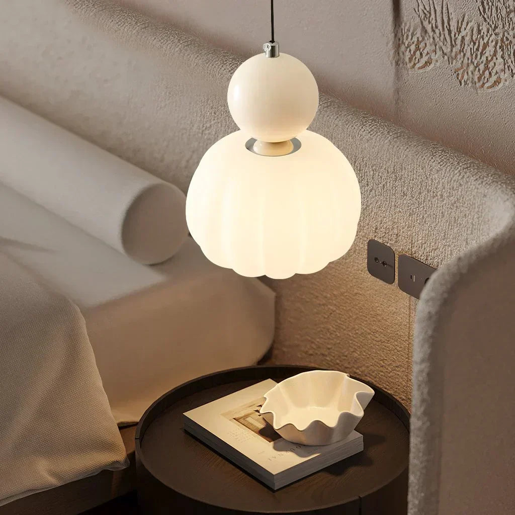 Bela Pumpkin Pendant Light | Modern LED, Adjustable Height