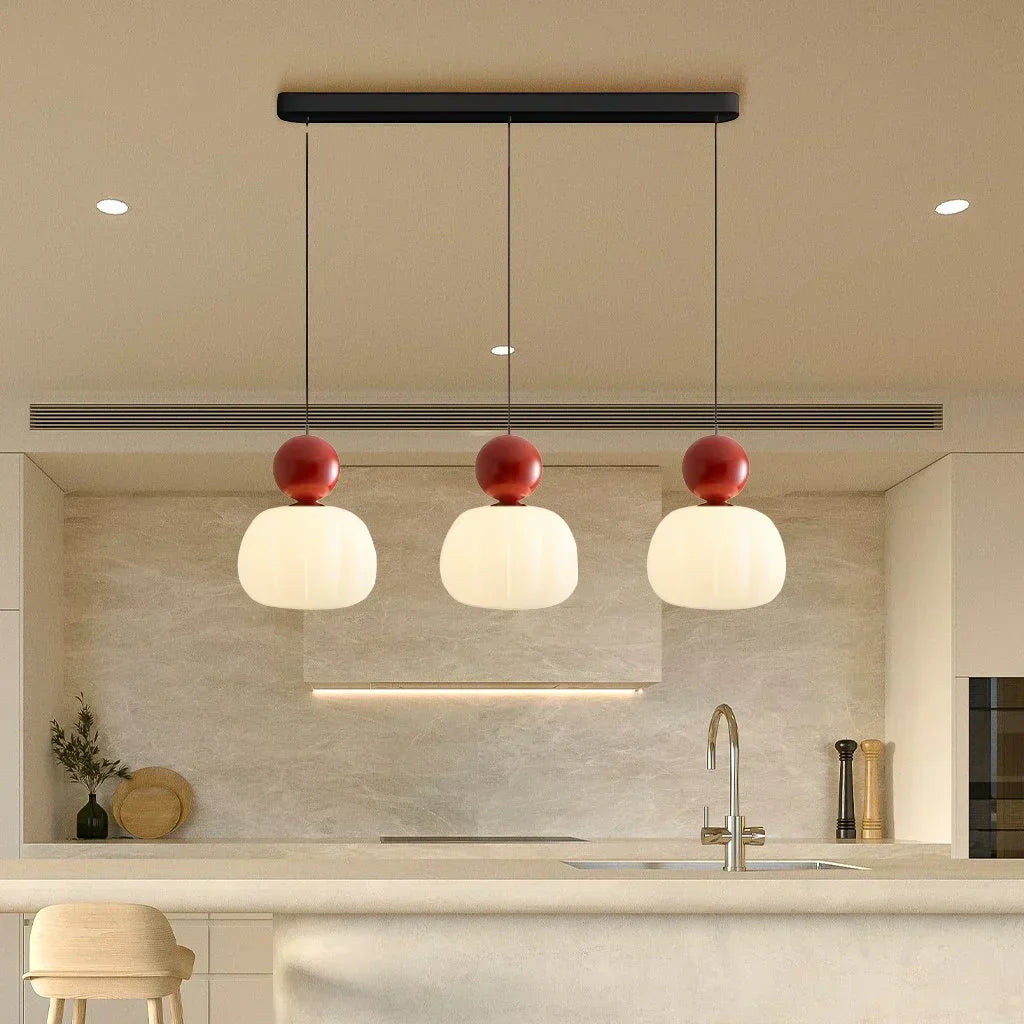 Bela Pumpkin Pendant Light | Modern LED, Adjustable Height