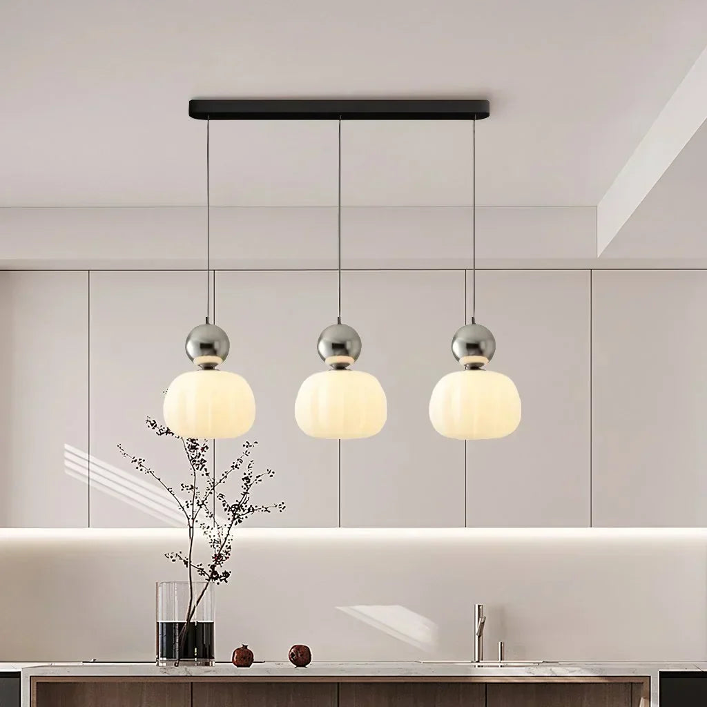Bela Pumpkin Pendant Light | Modern LED, Adjustable Height