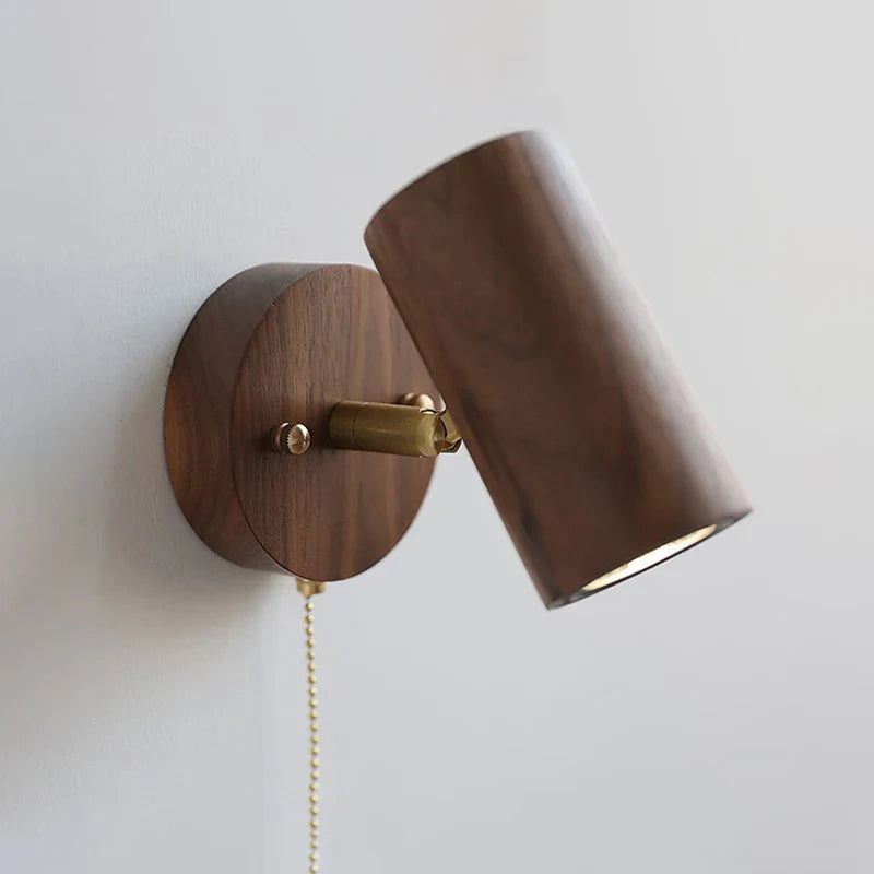 Bello Wall Lamp | Adjustable Spotlight, Solid Walnut & Brass