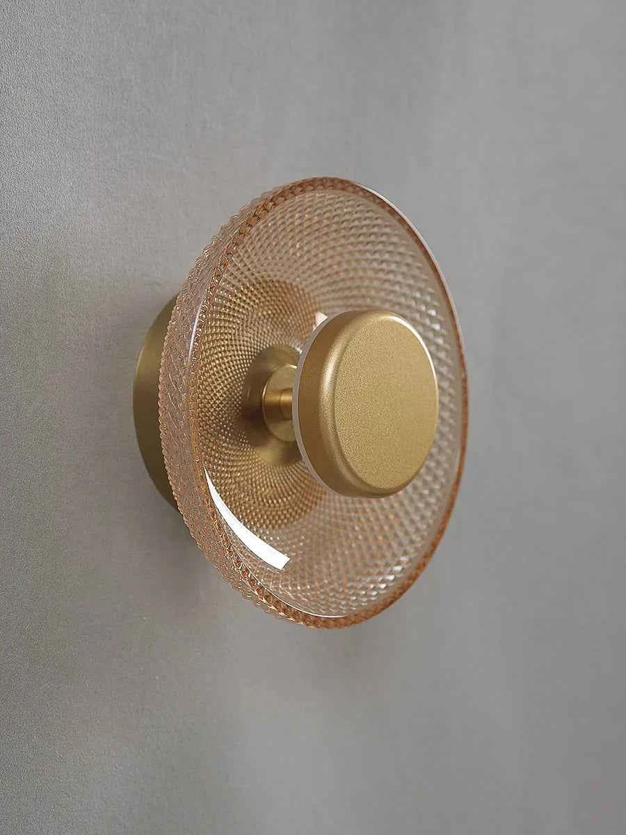 Bela Glass Wall Lamp | Textured Design, Warm LED Illumination