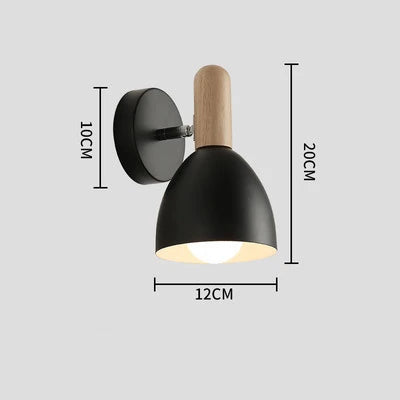 Bello Nordic Wall Lamp | Adjustable 360° Light, Natural Wood Design