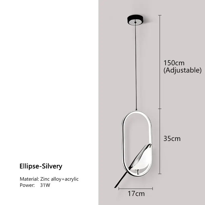 Mira Pendant Light | Nordic LED, Adjustable Height