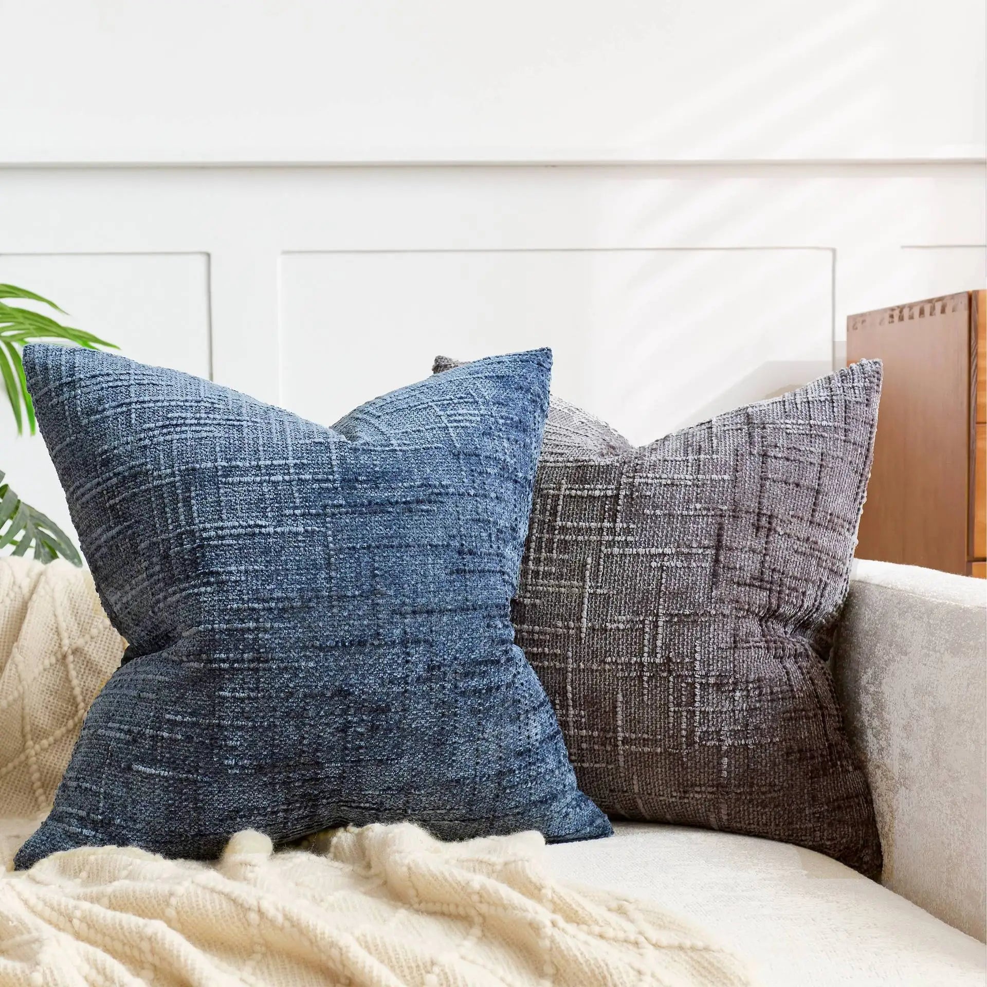 Bela Chenille Kussenhoes | Luxe Geweven Structuur, Wasbaar