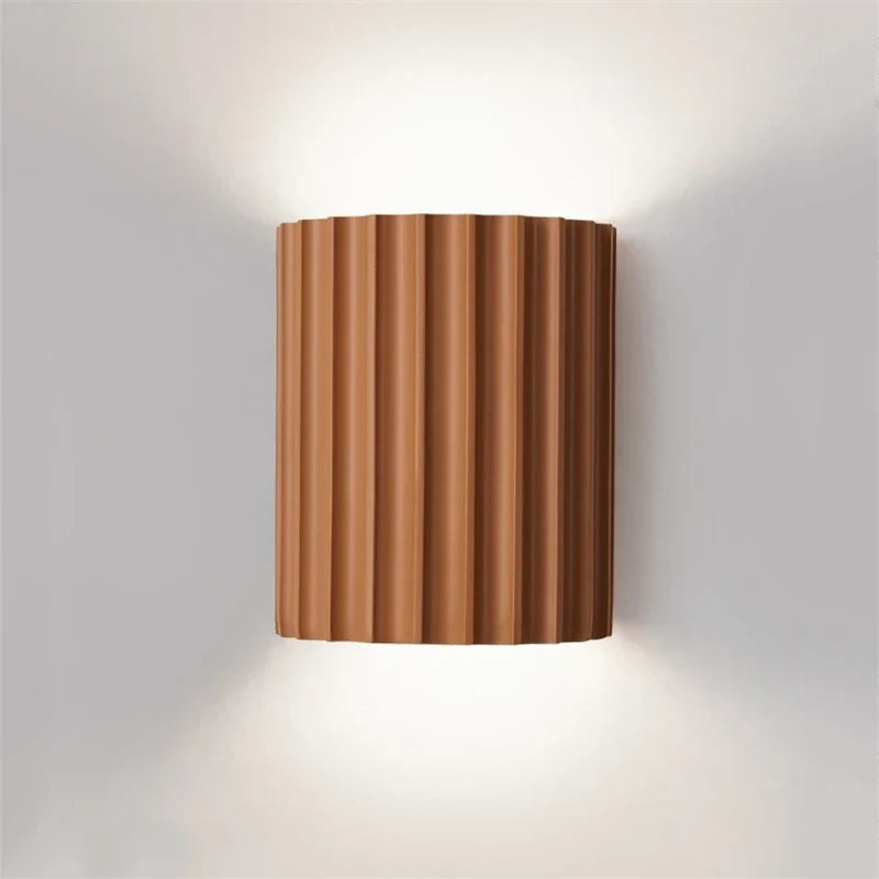 Belo Resin Wall Lamp | Ribbed Design, Soft Ambient Lighting