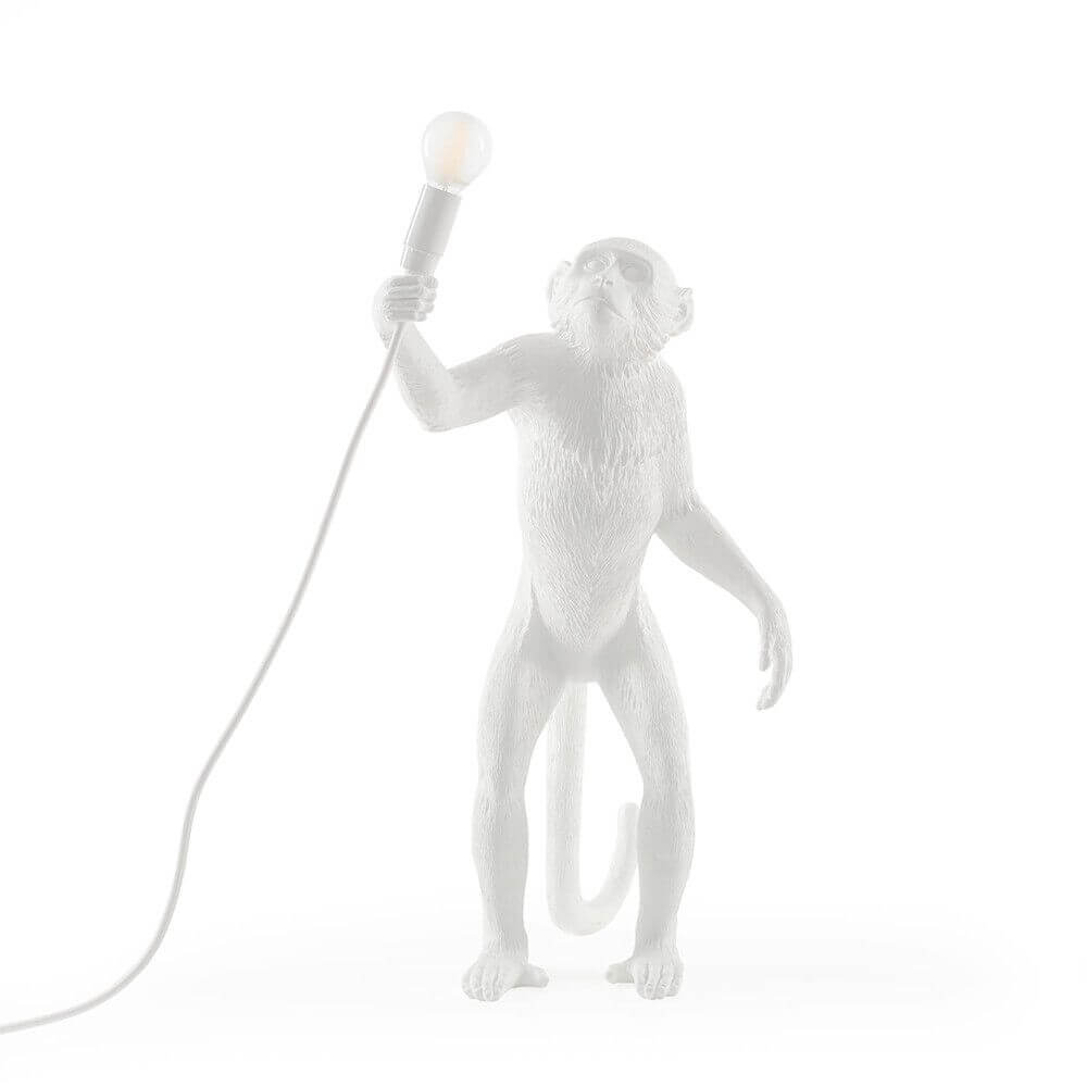 Milo Monkey Table Lamp | White, Artistic Design