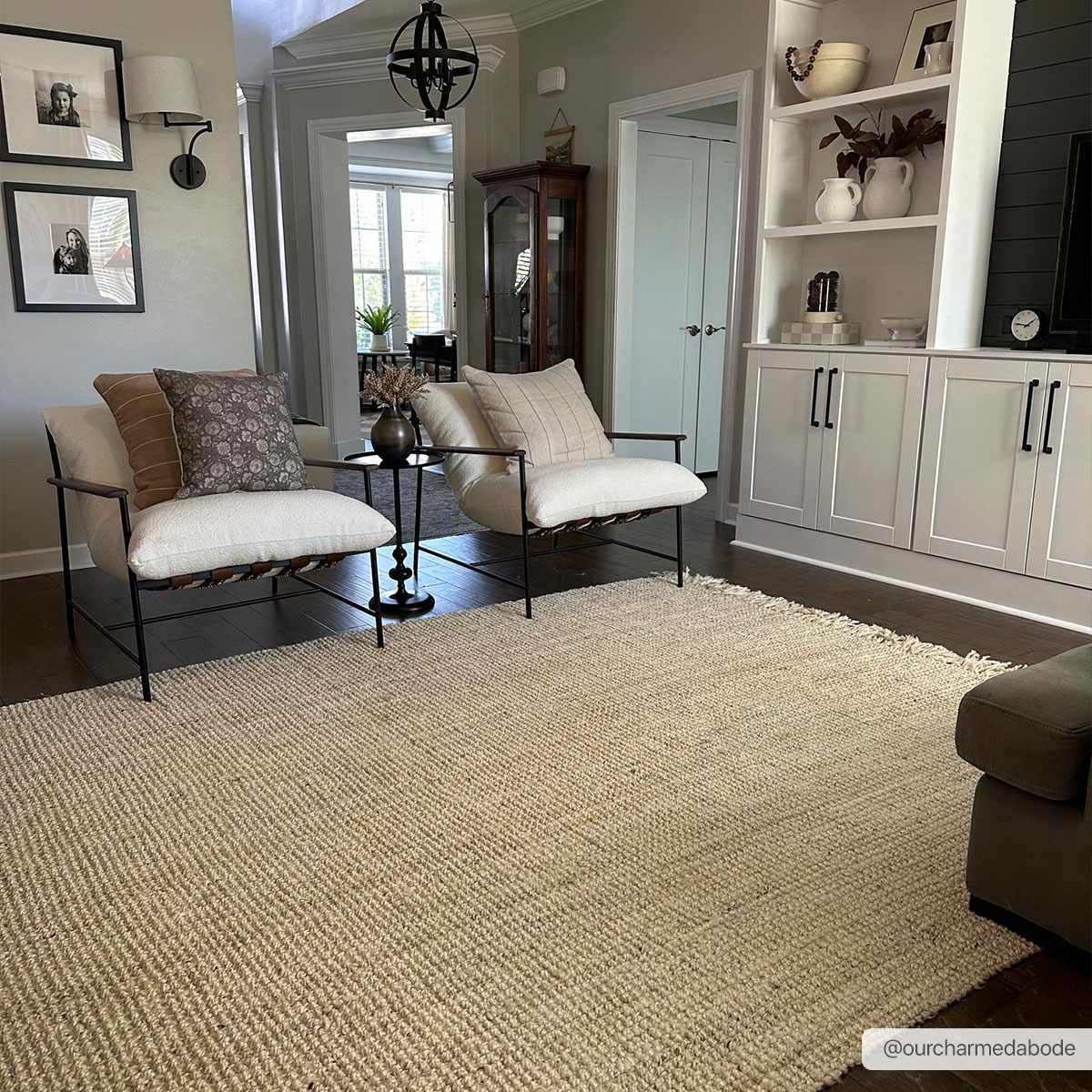 Bela Jute Rug  Hand Woven  Cream Color  Medium Pile