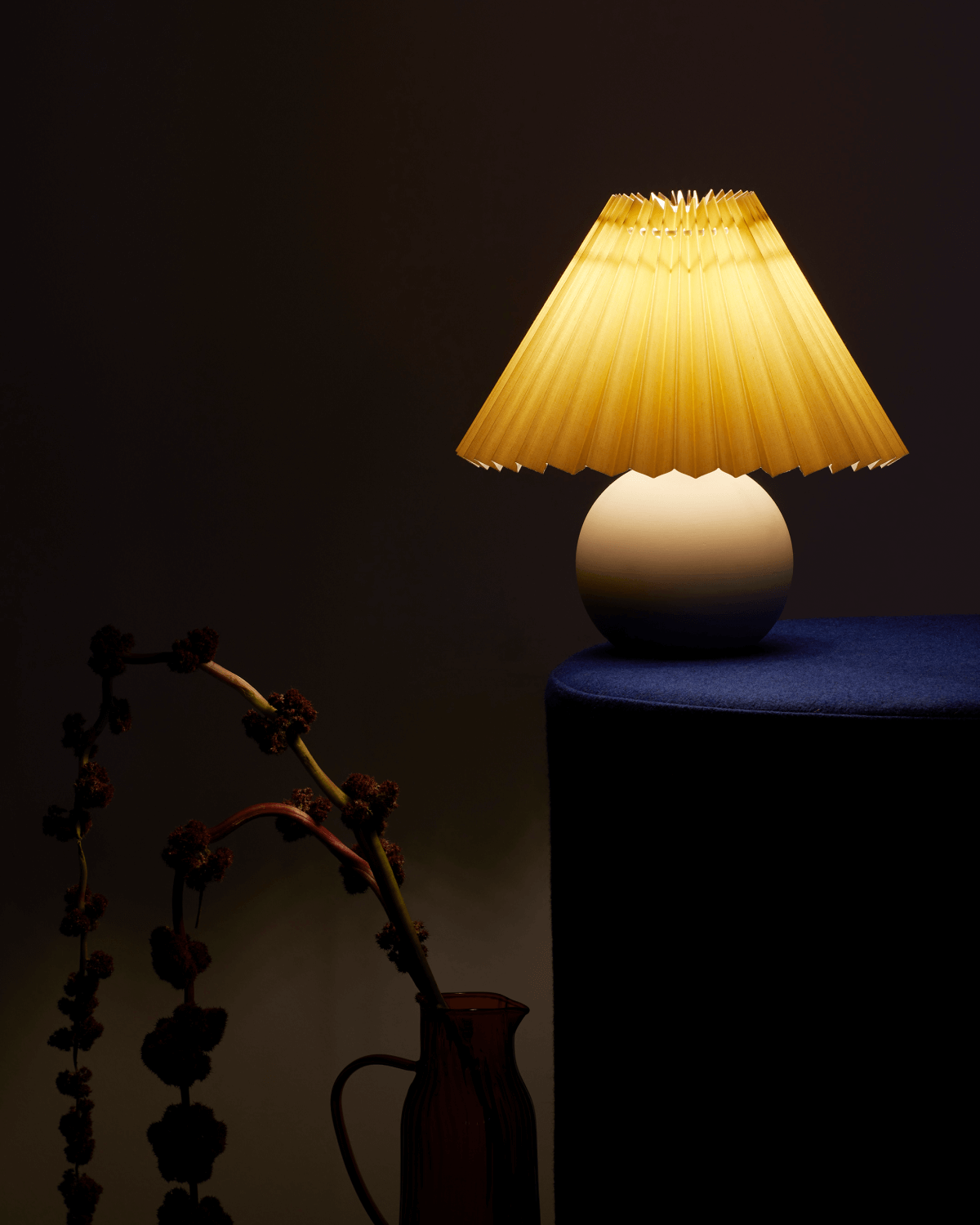 Sienna Table Lamp | Elegant Orange Ceramic Globe Base