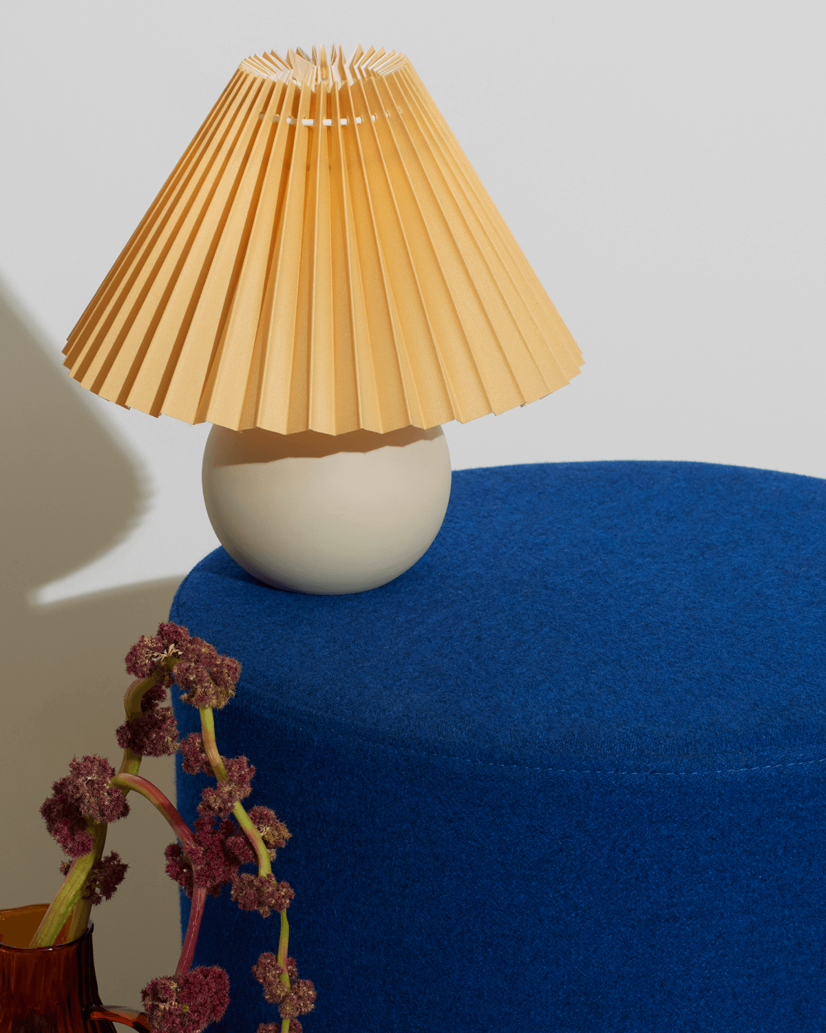 Sienna Table Lamp | Elegant Orange Ceramic Globe Base