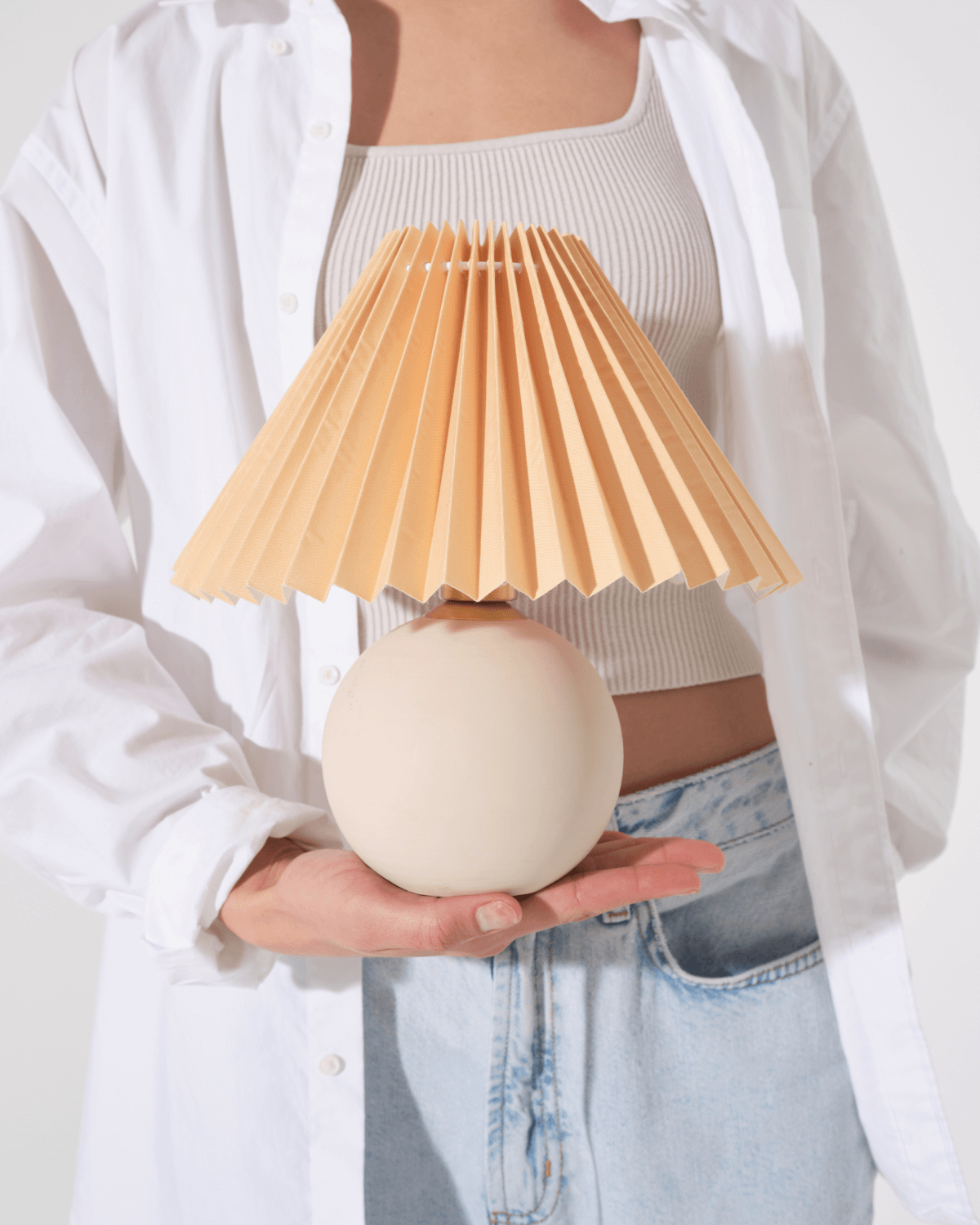 Sienna Table Lamp | Elegant Orange Ceramic Globe Base